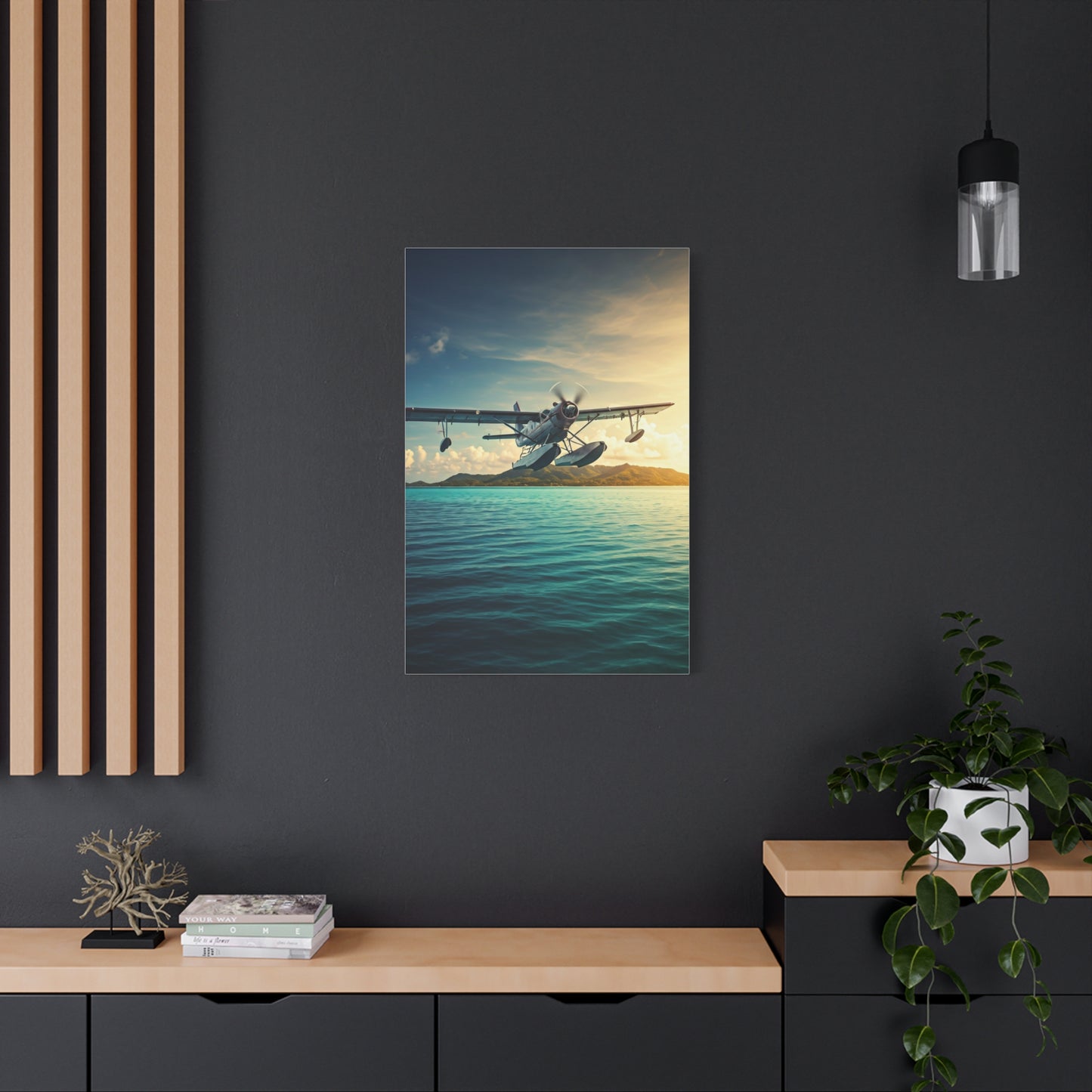 Seaplane Over Tropical Waters Wall Art & Canvas Prints