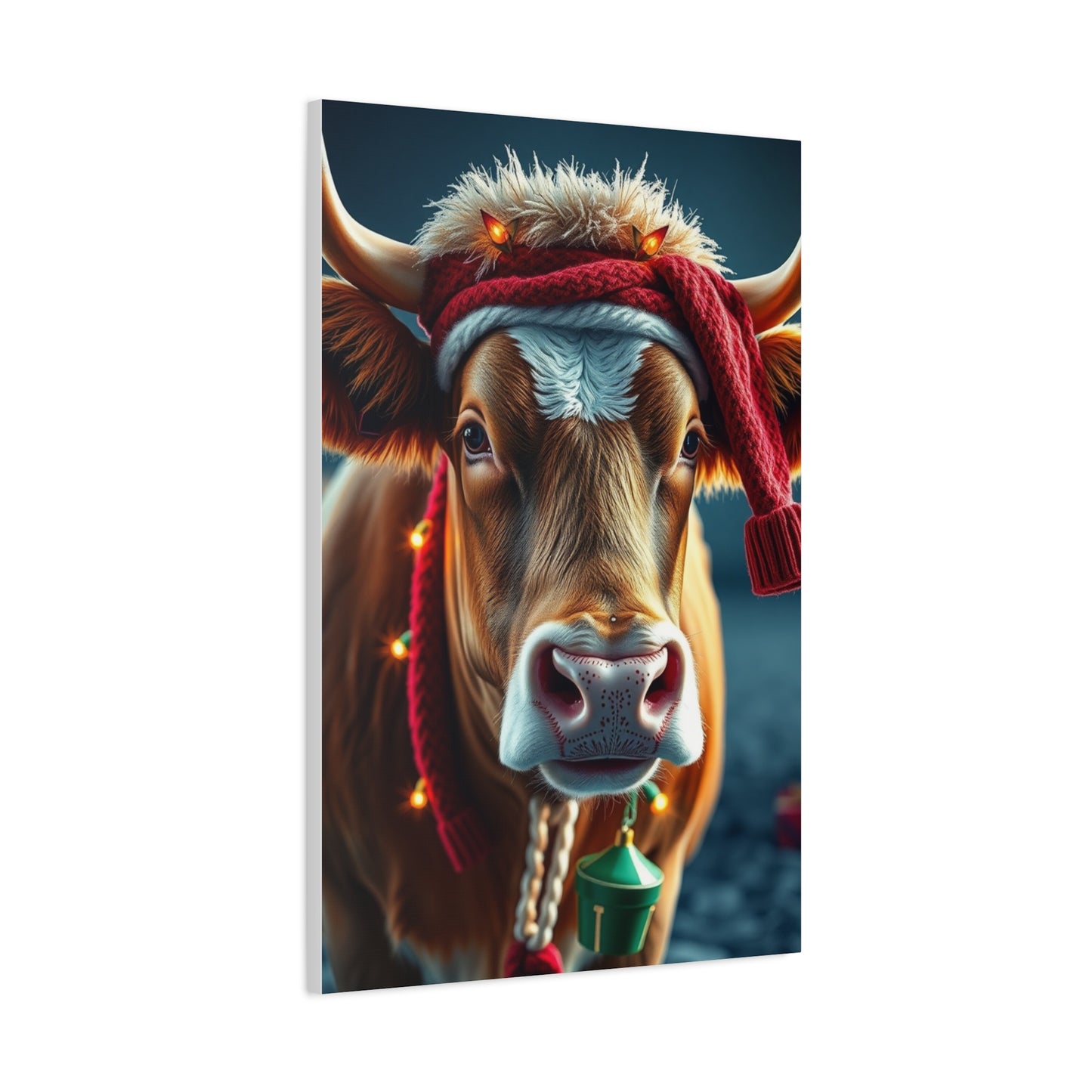 Christmas Cow Art Supreme Gallery Wall Art & Canvas Print