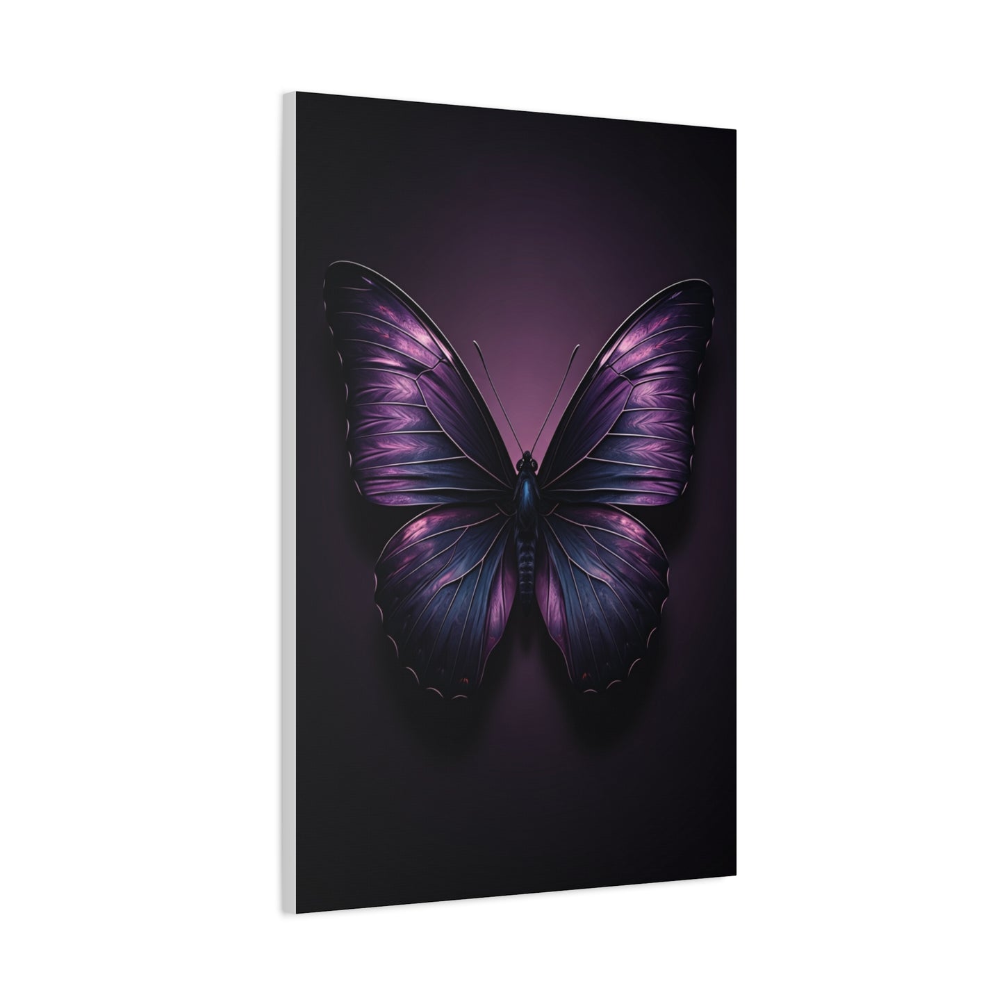 Royal Violet Butterfly Minimalist Portrait Wall Art & Canvas Prints