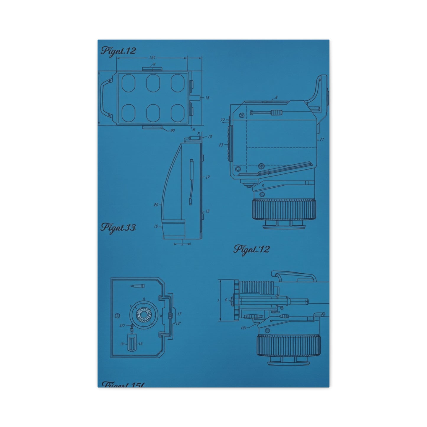 Blueprint & Patent Sketches Art Luxury Canvas Wall Art & Canvas Print