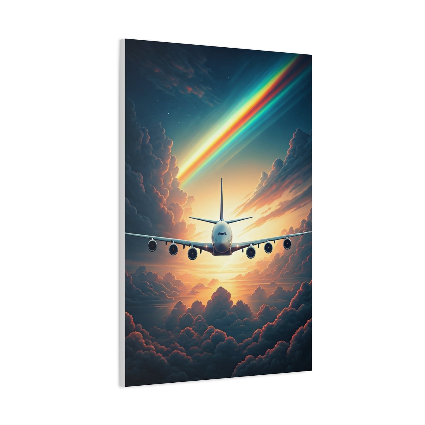 Rainbow Sky Flight Horizon Wall Art & Canvas Prints