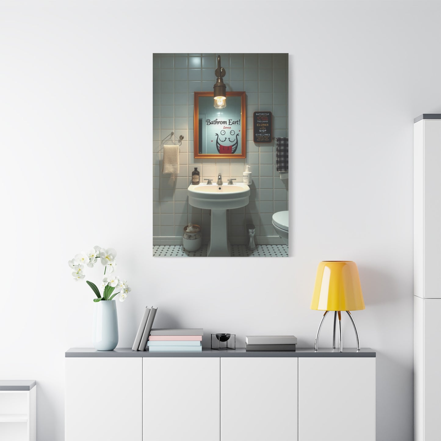 Bathroom Humor Art Refined Canvas Wall Art & Canvas Print