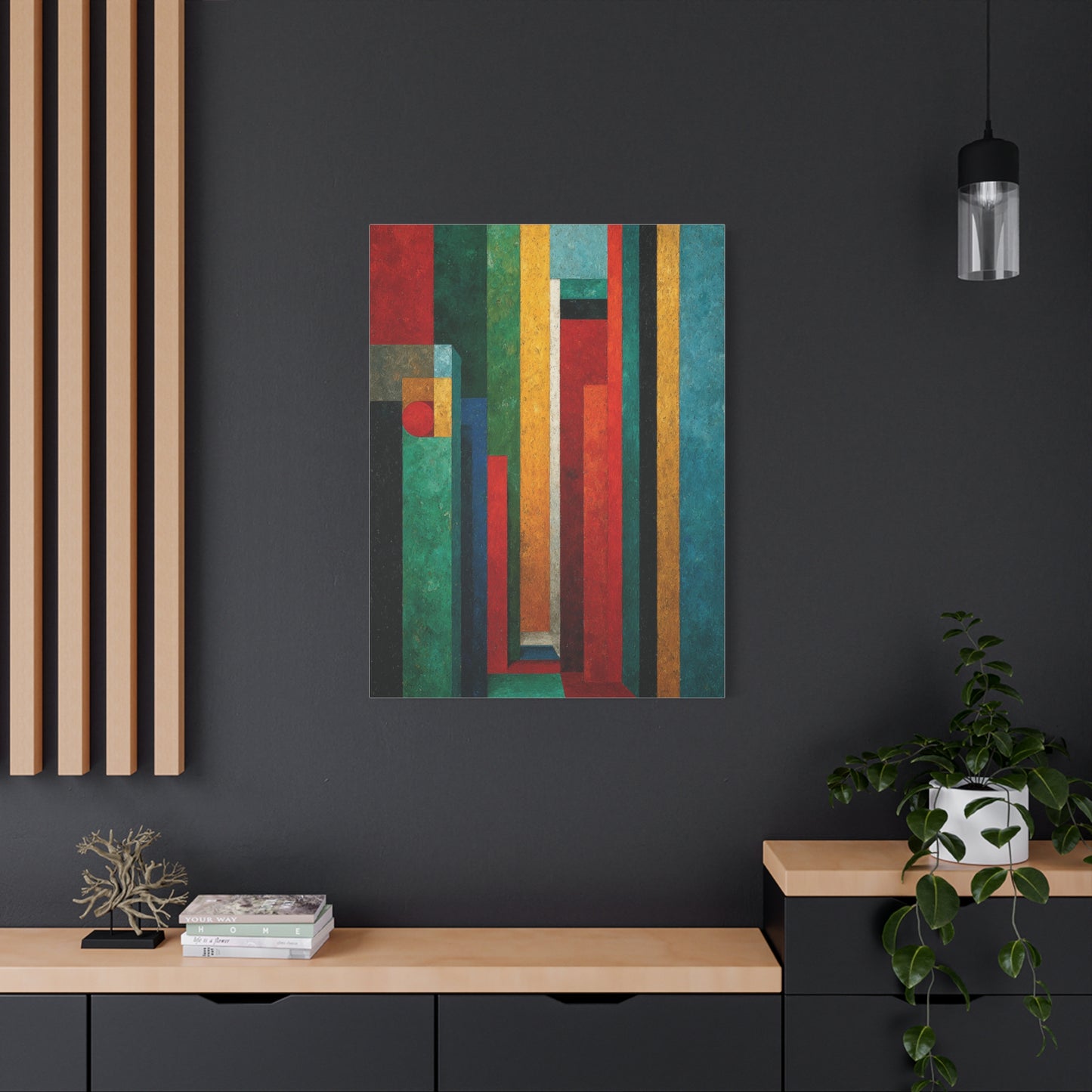 Industrial Architectural Color Block Wall Art & Canvas Print