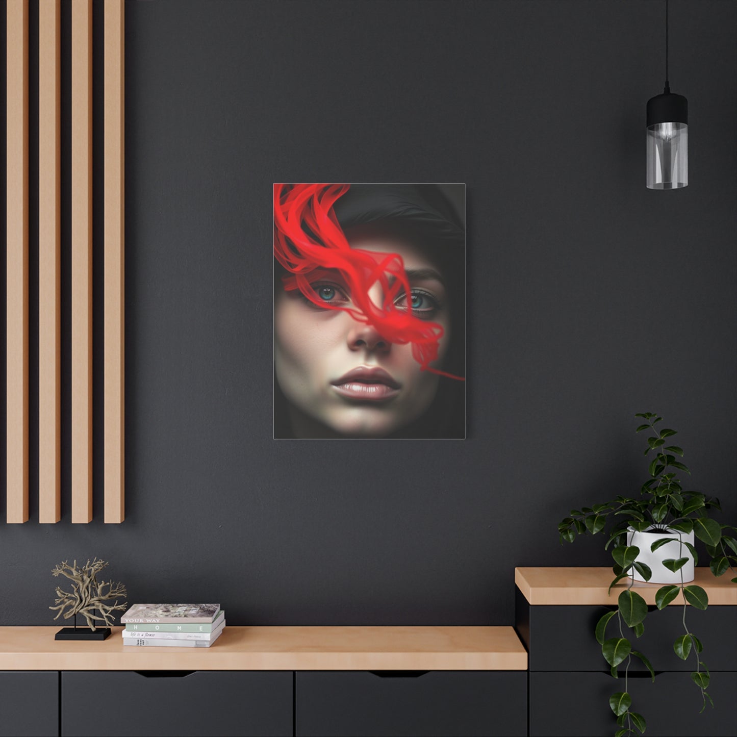 Masterpiece Black, White & Red Art Vision Wall Art & Canvas Print
