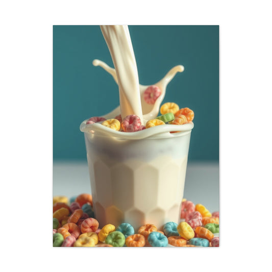 Ethereal Loops in Cream Canvas Wall Art & Canvas Print