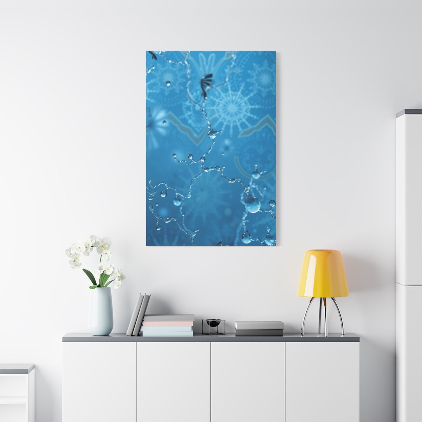Vision Blue & Gray Art Art Wall Art & Canvas Print