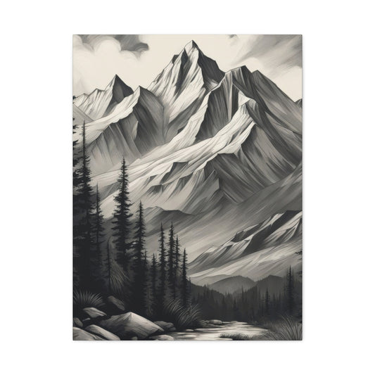 Mountains Grey Wall Art & Canvas Prints