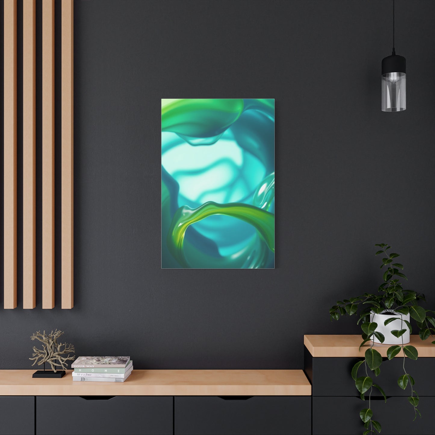 Blue & Green Art Luxury Canvas Wall Art & Canvas Print