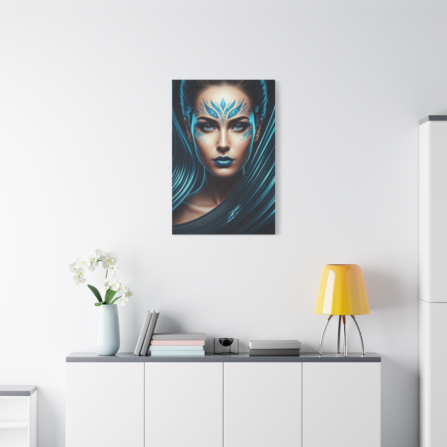 Mythic Blue Empress Portrait Wall Art & Canvas Prints