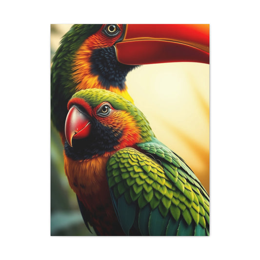 Masterpiece Tropical Birds Art Vision Wall Art & Canvas Print