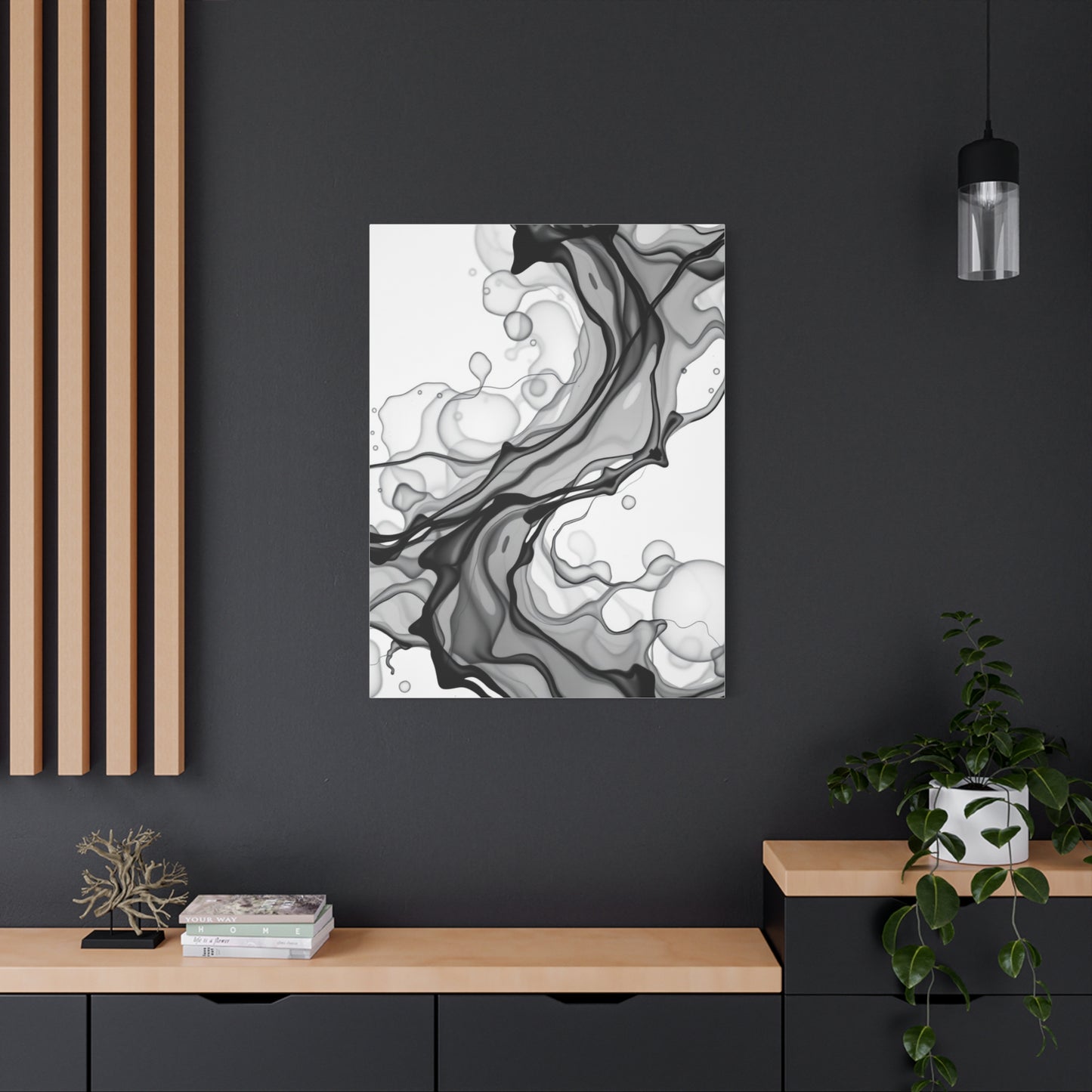 Elite Black and White Abstract Art Vision Wall Art & Canvas Print