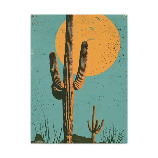 Large Cactus In Desert Wall Art & Canvas Prints