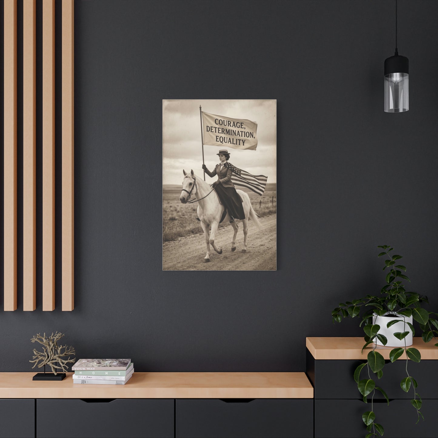 Suffrage Rider Equality Statement Wall Art & Canvas Print