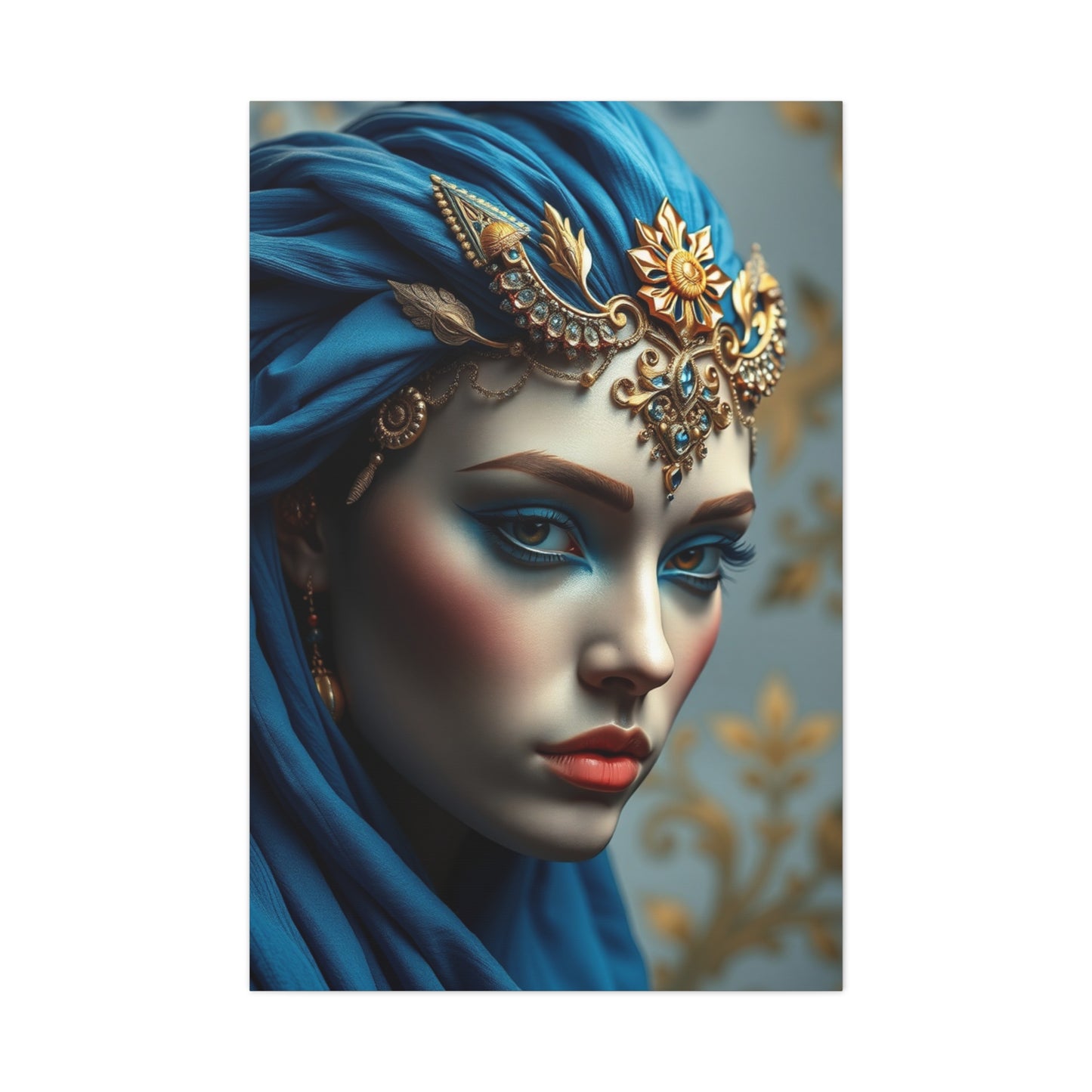 Blue & Gold Art Supreme Gallery Wall Art & Canvas Print