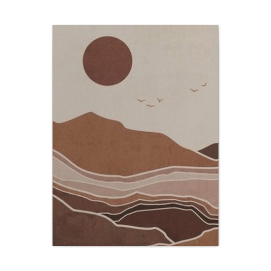 Brown Desert Painting Wall Art & Canvas Prints