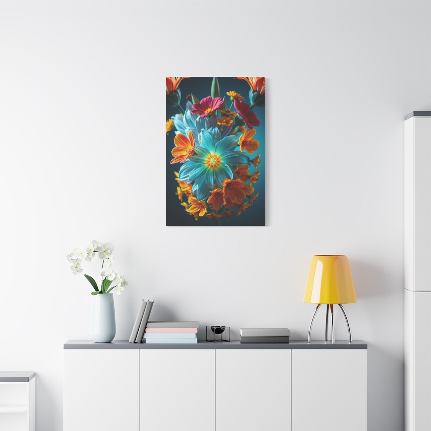 Ornate Flora Profile Wall Art & Canvas Print