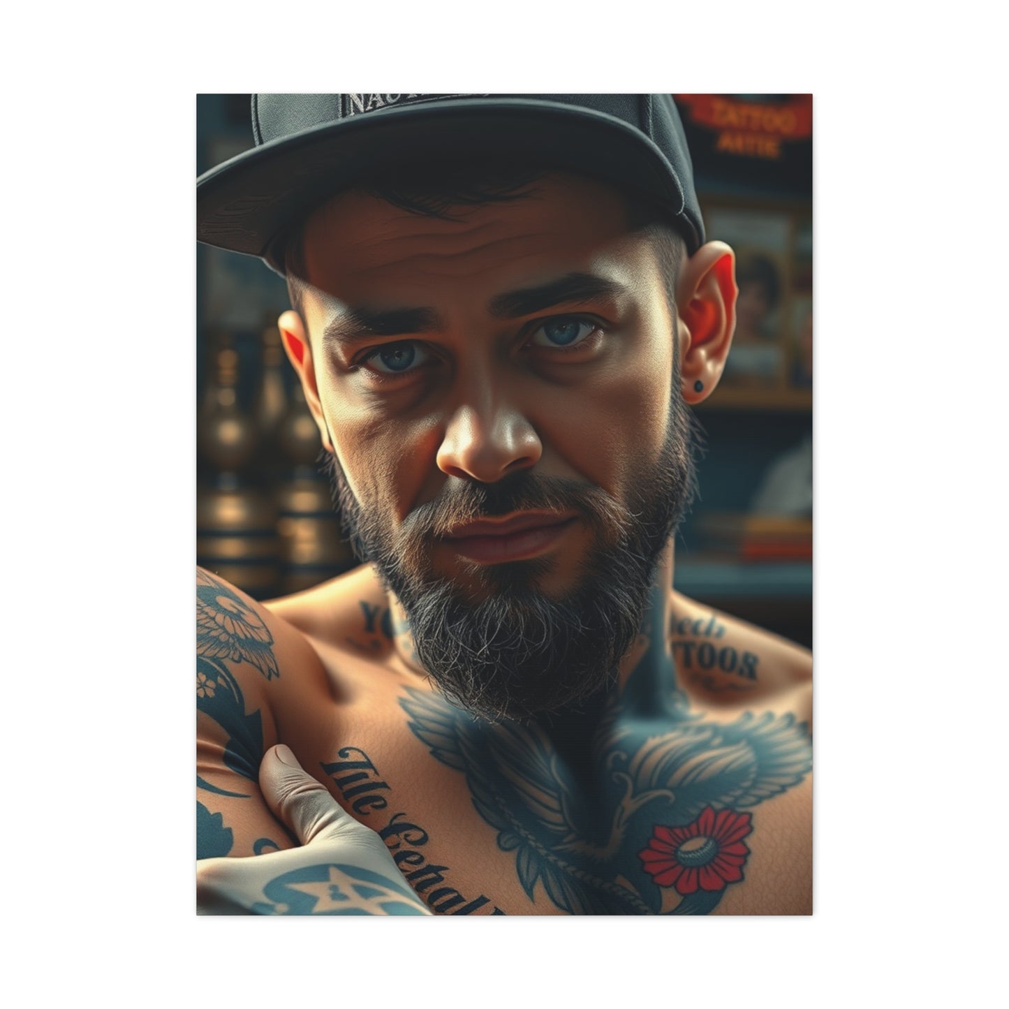 Masterpiece Tattoo Parlor Art Vision Wall Art & Canvas Print
