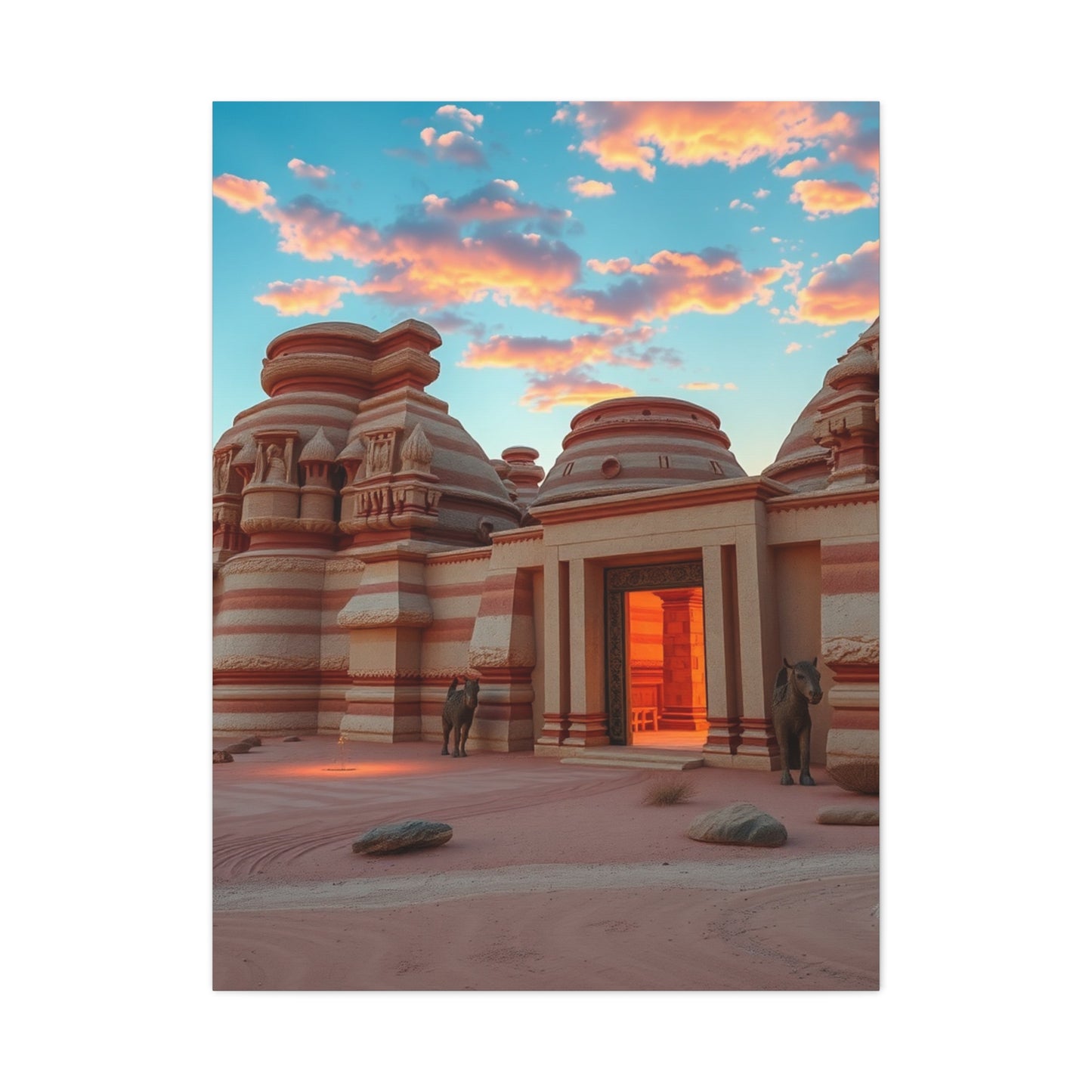 Sunlit Oasis Tableau Wall Art & Canvas Print