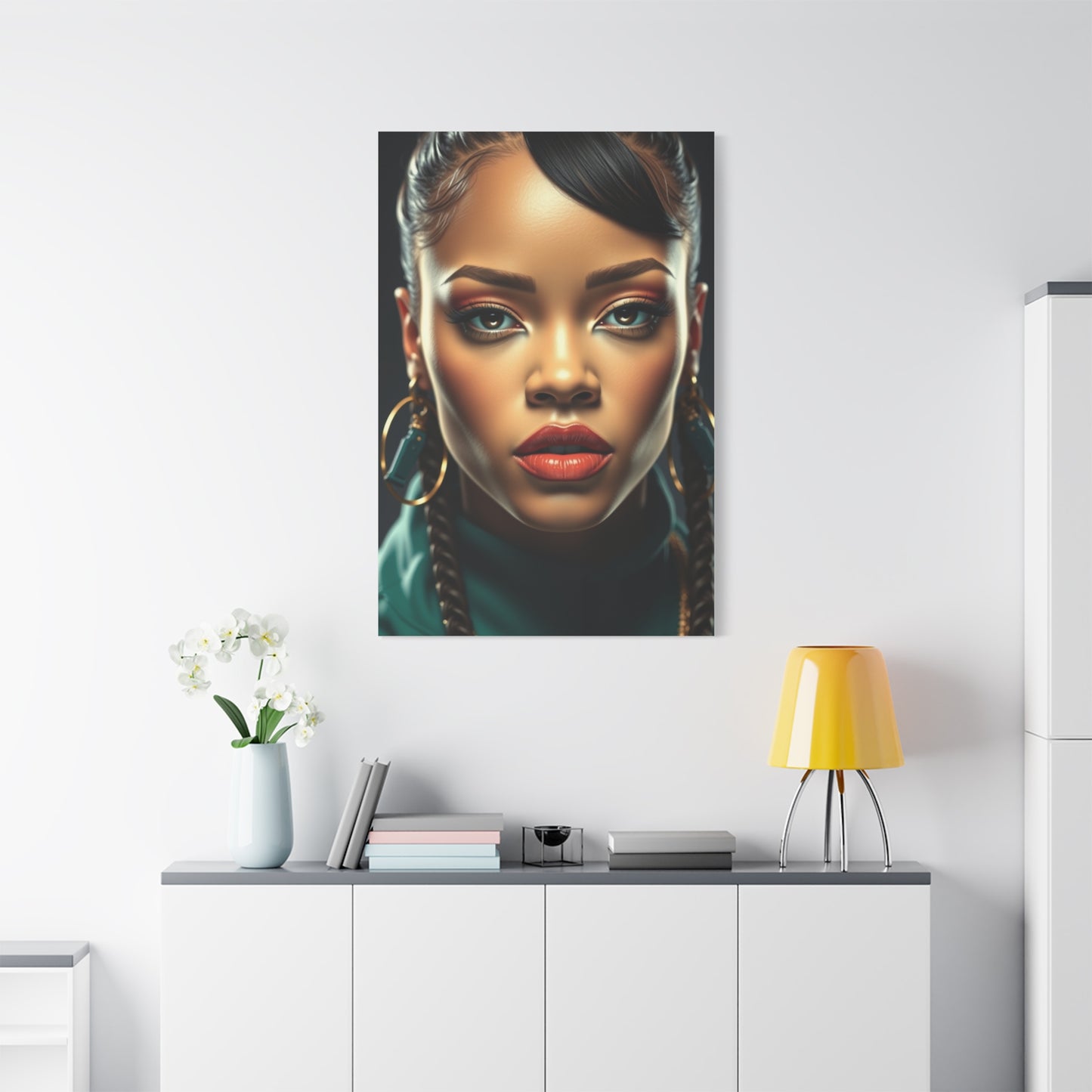 Rihannas Vibrant Elegance Art Wall Art & Canvas Print