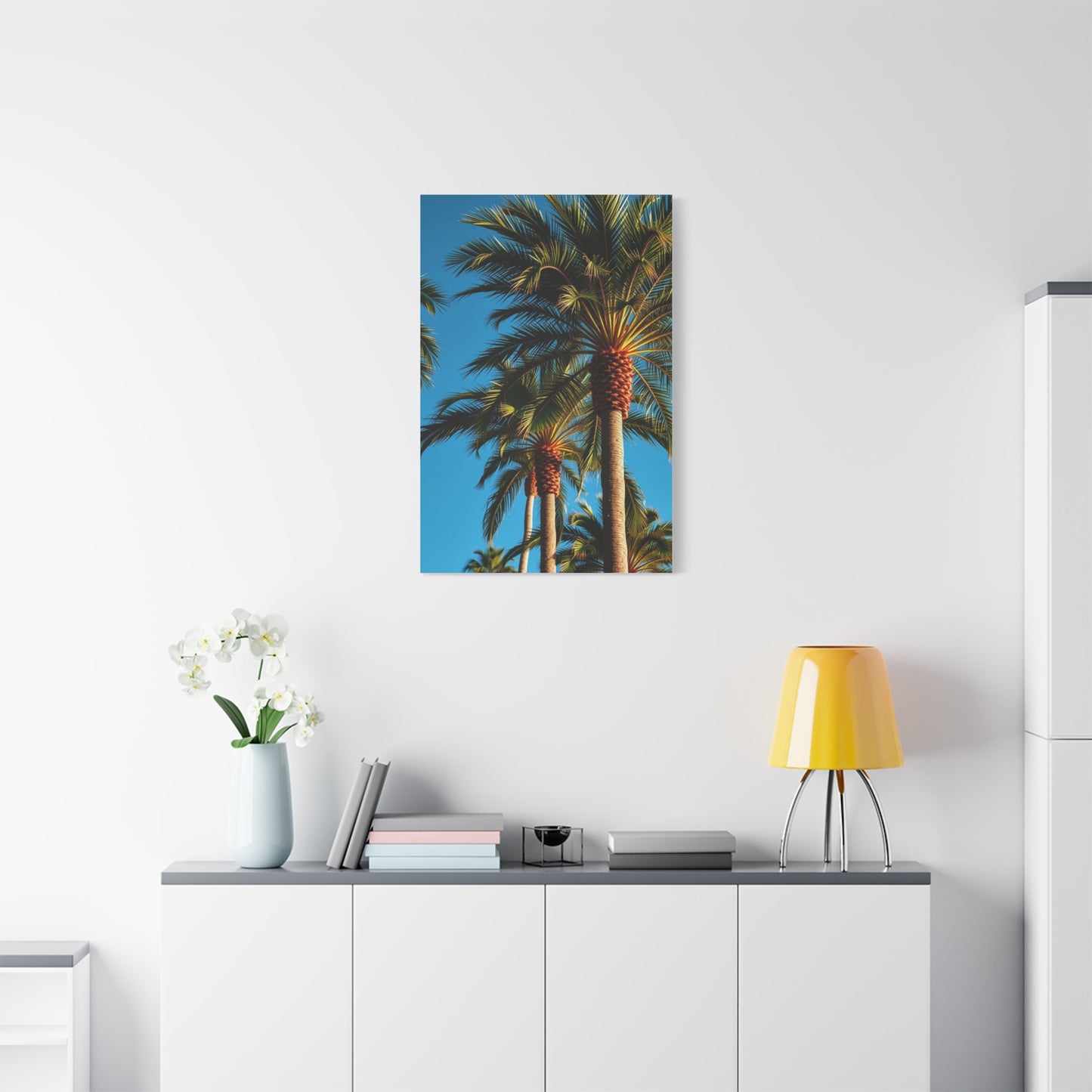 Palatial Palms Portrait Wall Art & Canvas Print