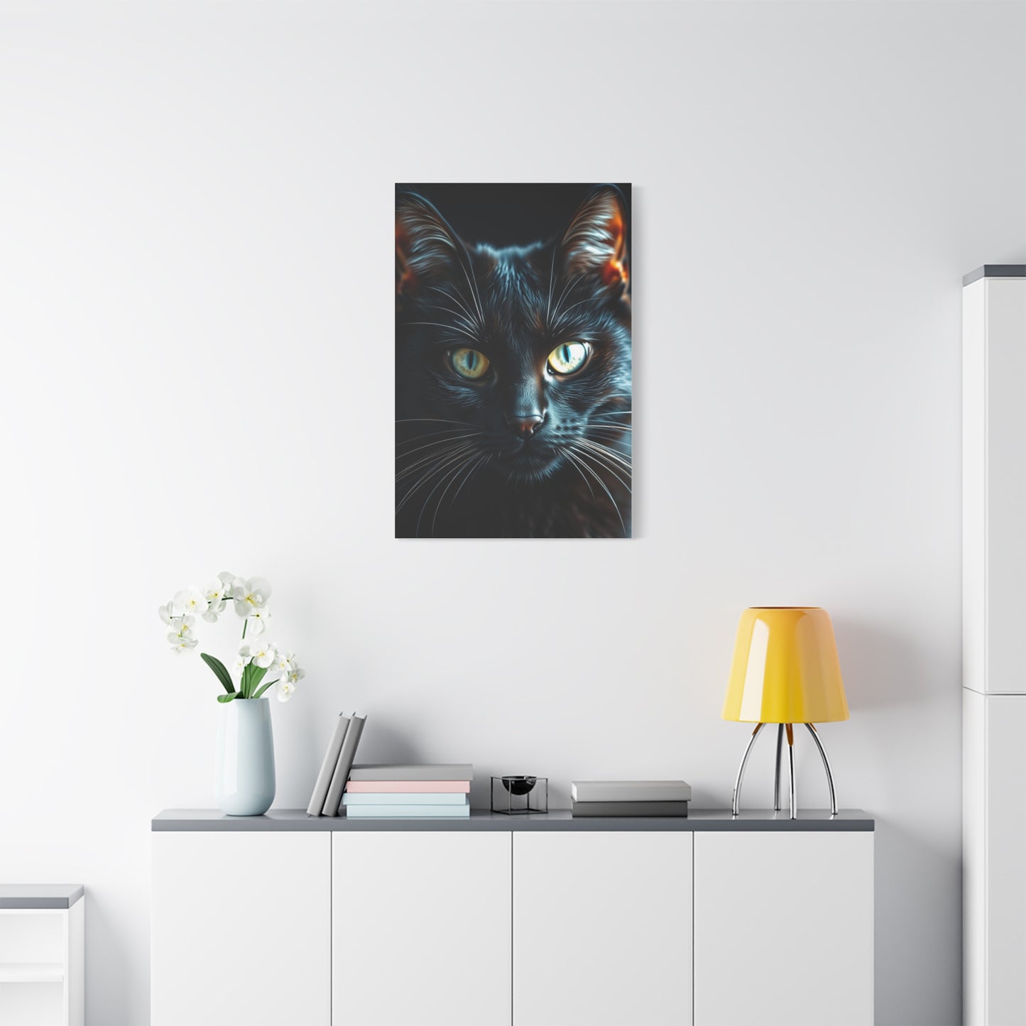 Masterpiece Black Cat Art Vision Wall Art & Canvas Print