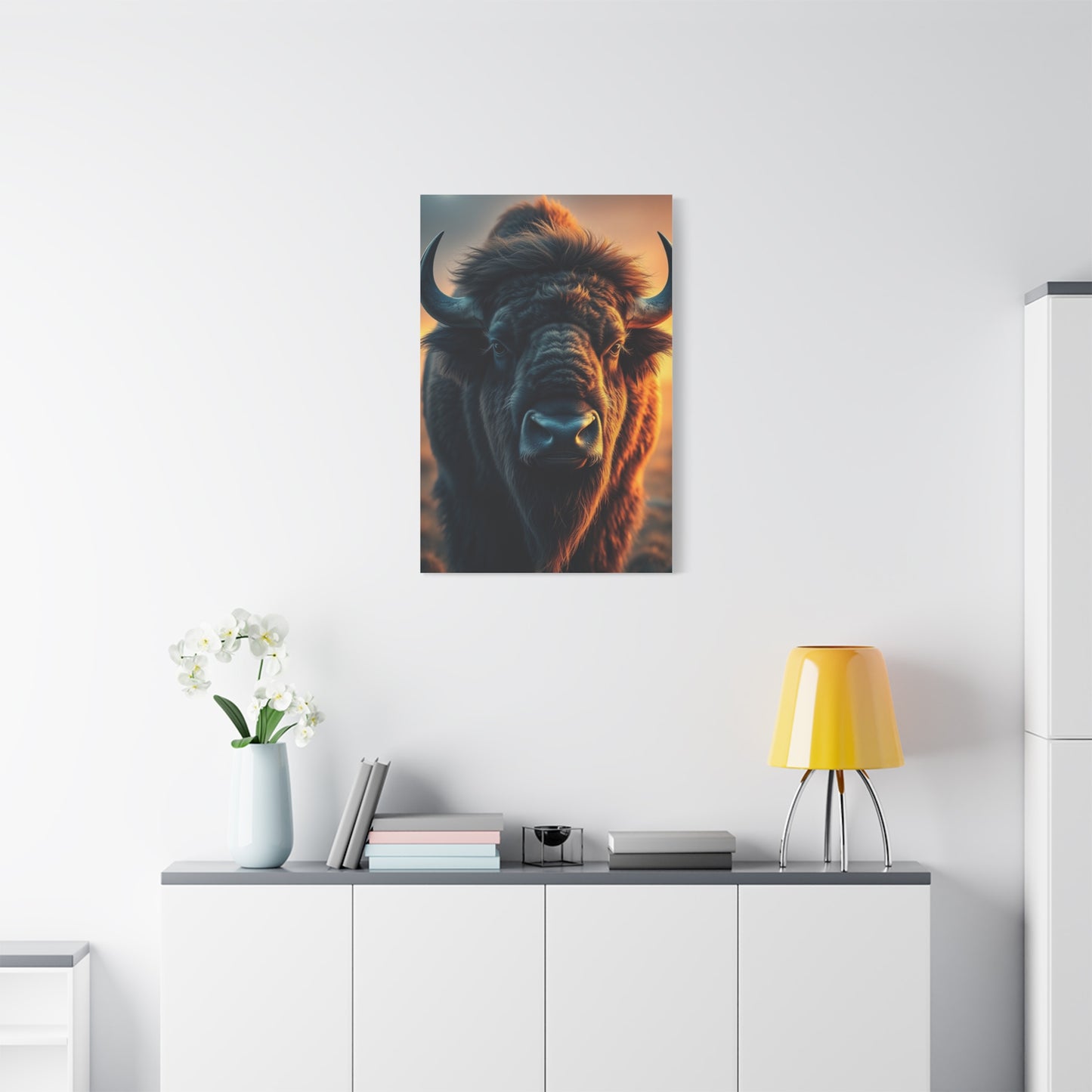 Bison Majesty Mural Wall Art & Canvas Print