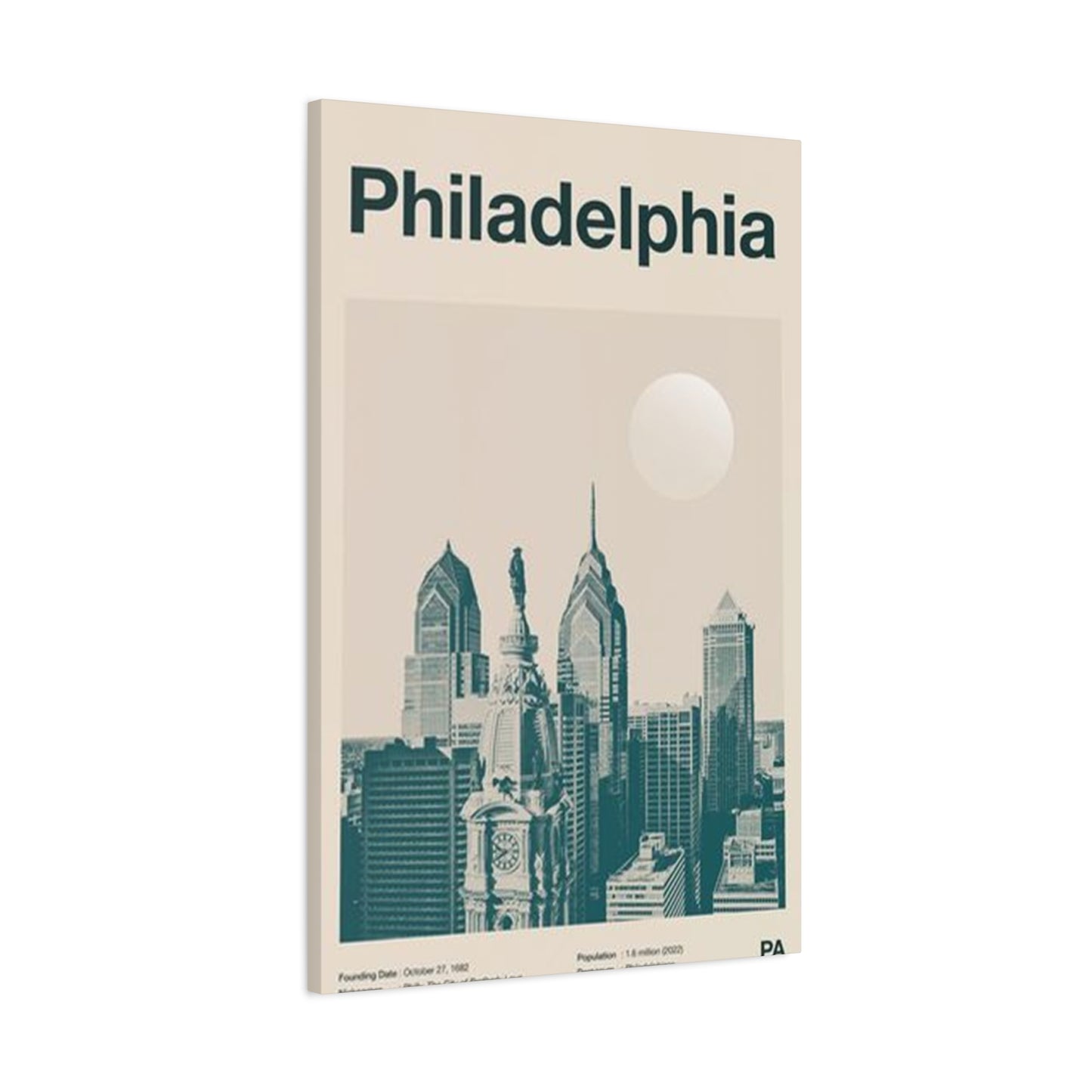 Philadelphia Pennsylvania Skyline Wall Art & Canvas Prints