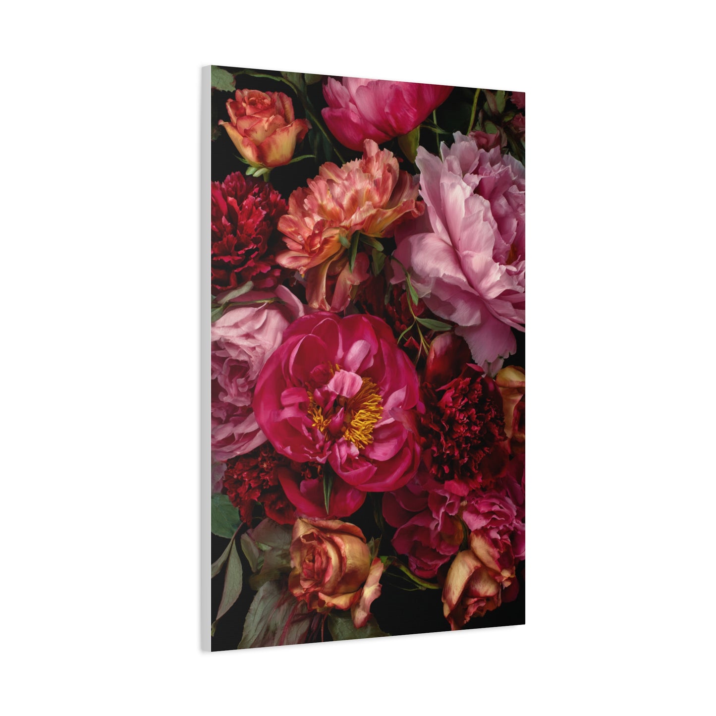 Dramatic Peony Floral Bouquet Wall Art & Canvas Print