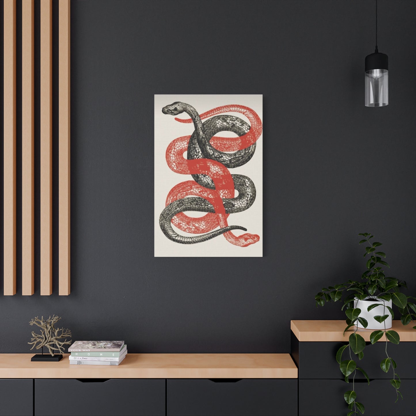 Red And Black Snake Wall Art & Canvas Prints