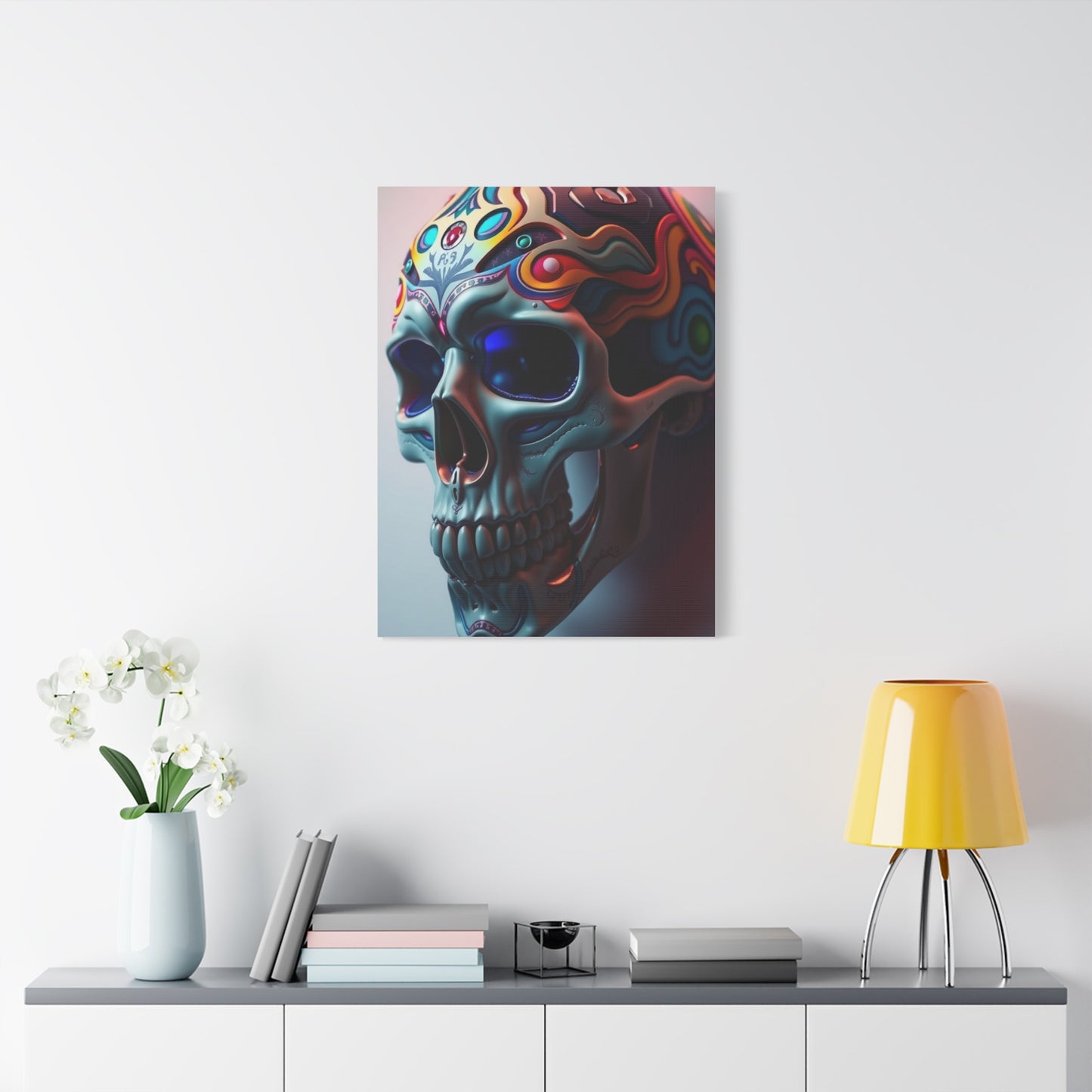3D Trippy Skull Art By Ali Gulec Art Supreme Gallery Wall Art & Canvas Print