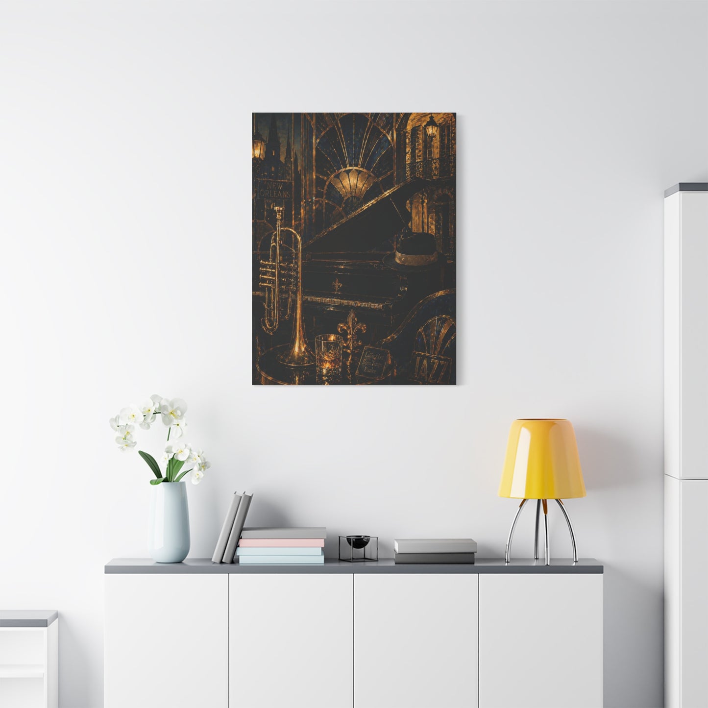 Jazz Lounge Still Life Elegance Wall Art & Canvas Print