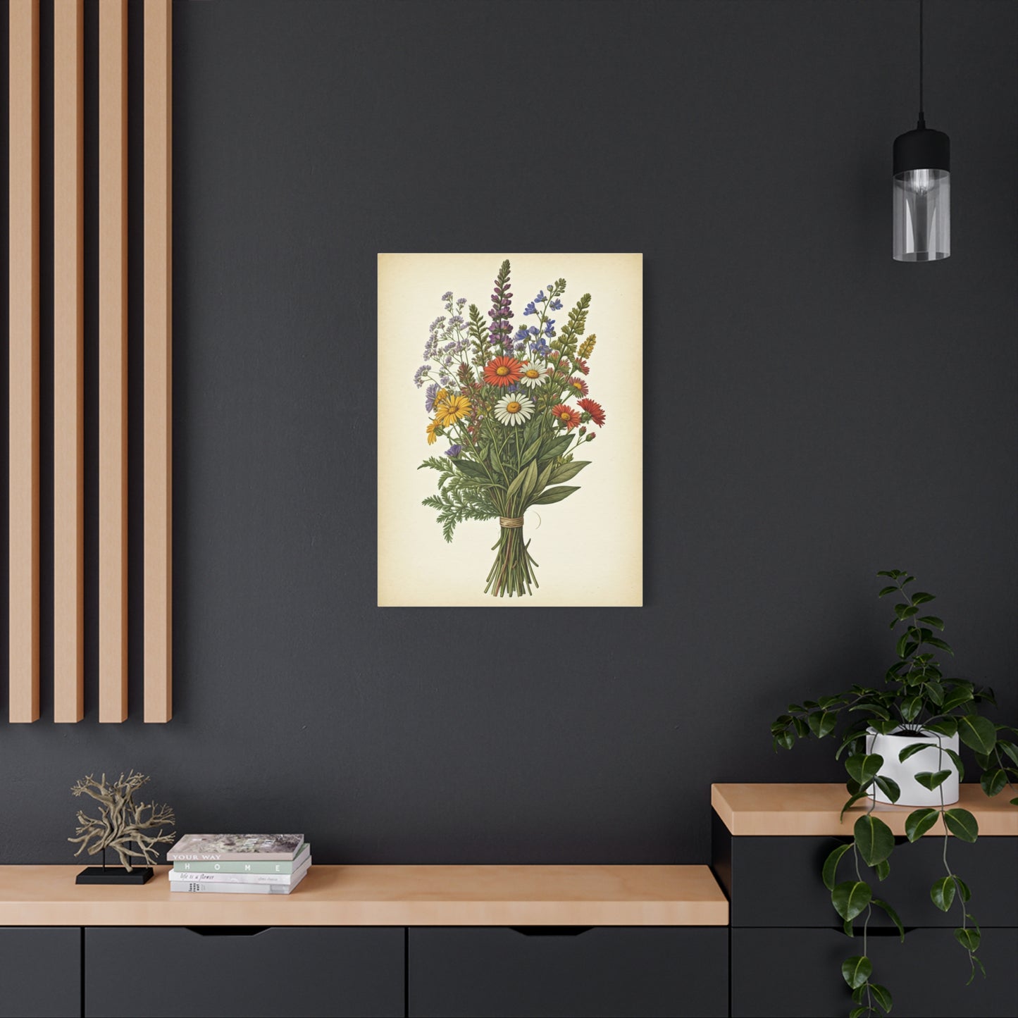 Wildflower Bouquet Illustration Wall Art & Canvas Prints