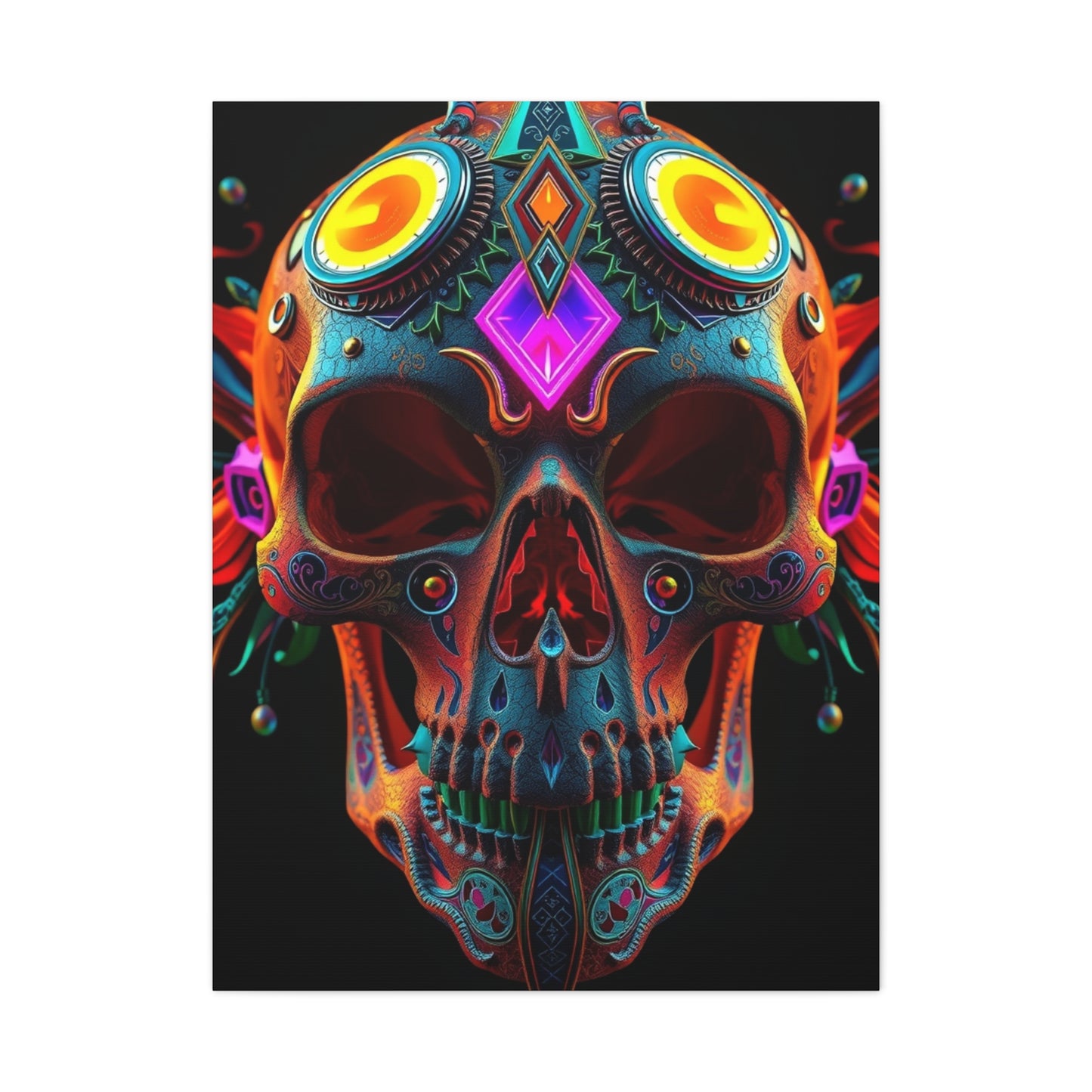 3D Trippy Skull Art By Ali Gulec Art Luxury Canvas Wall Art & Canvas Print