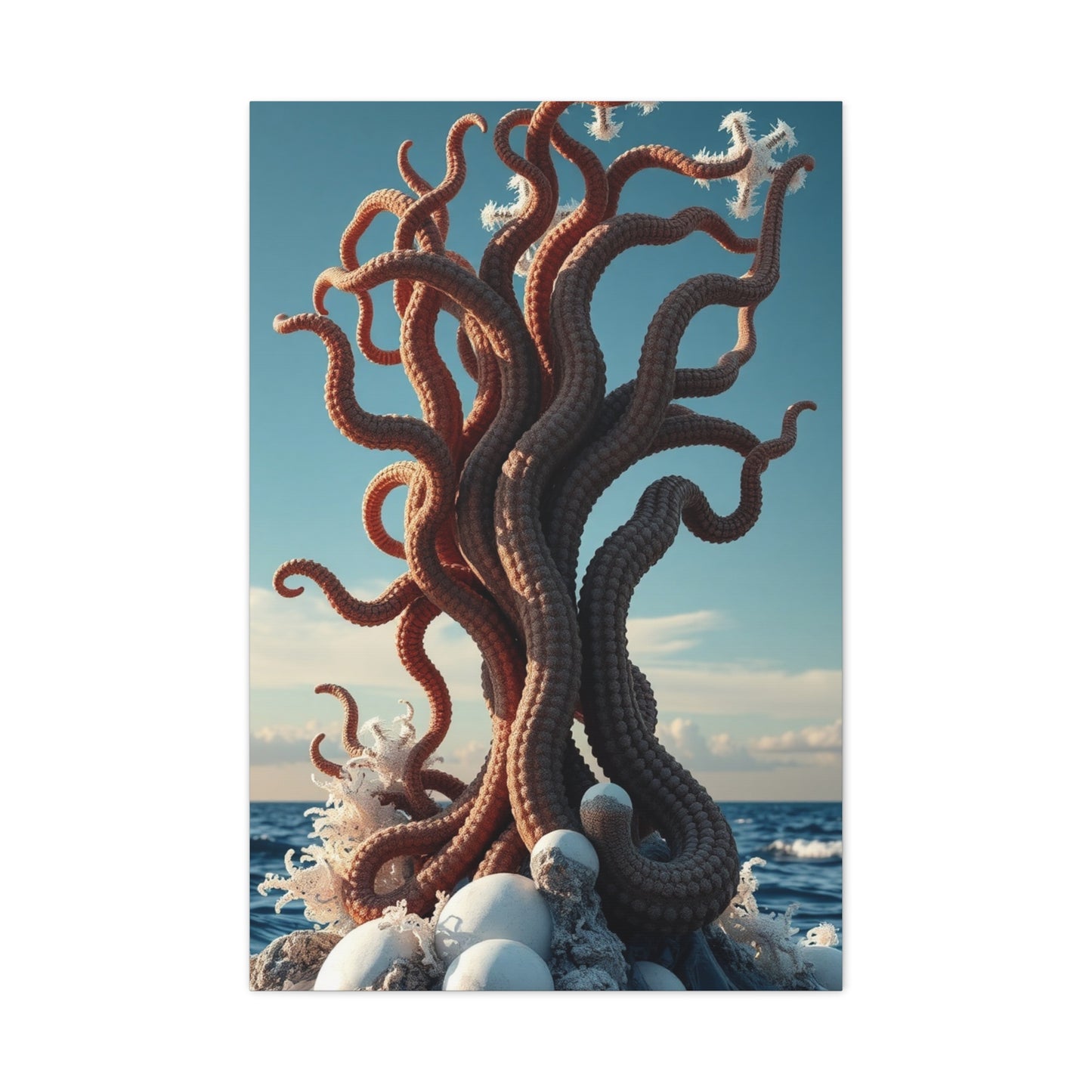 Aquamarine Marvel Canvas Wall Art & Canvas Print