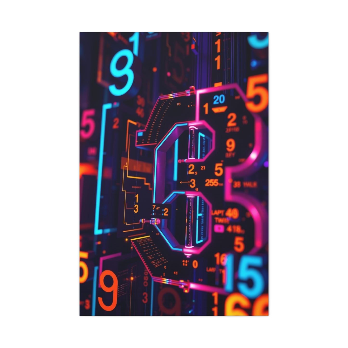 Elite Numbers Art Vision Wall Art & Canvas Print