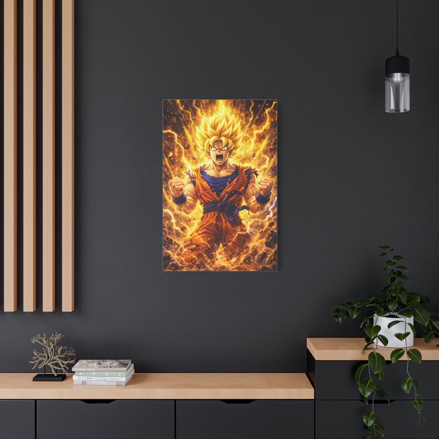 Goku Super Saiyan Power Awakening Wall Art & Canvas Print