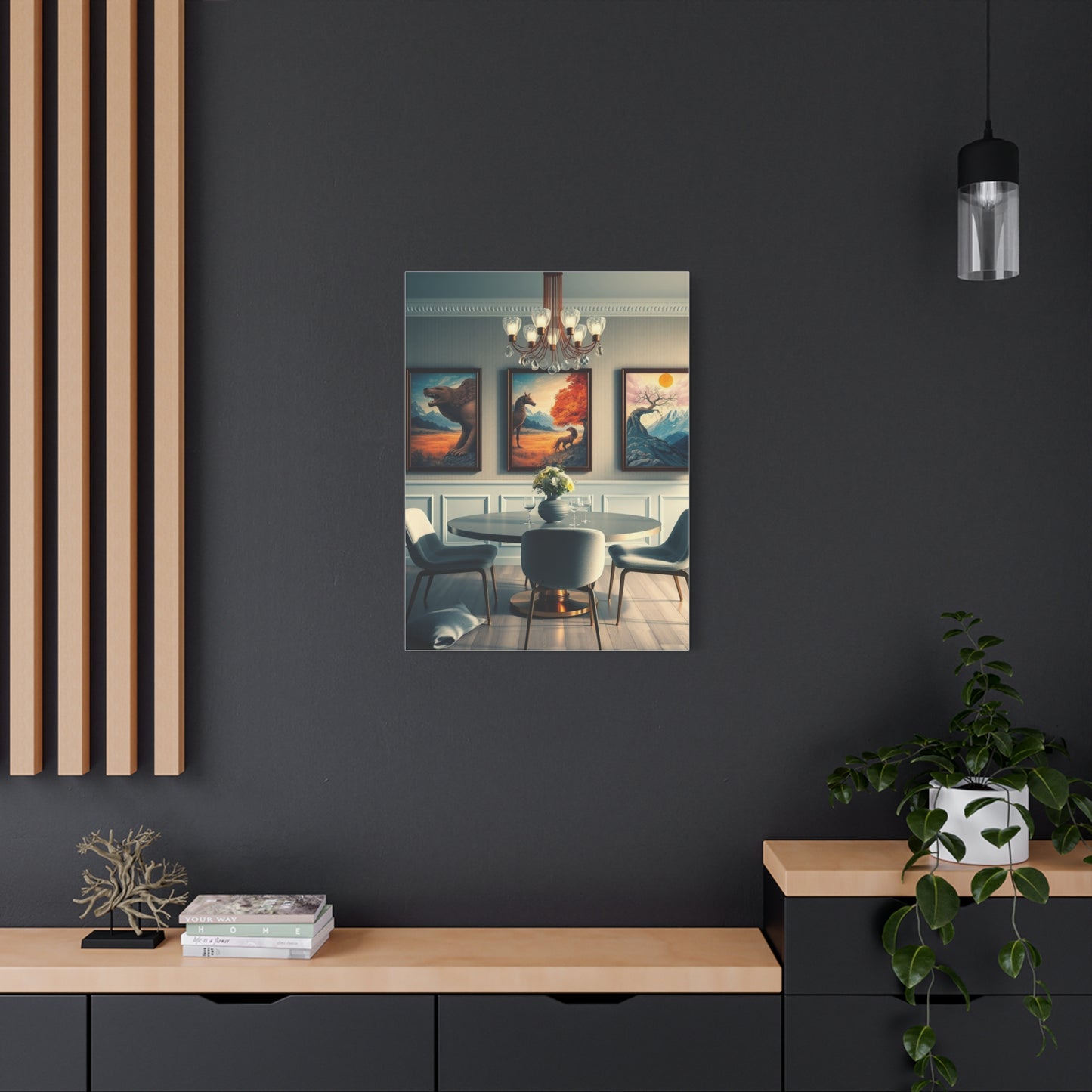 Sophisticated Dining Tableau Wall Art & Canvas Print