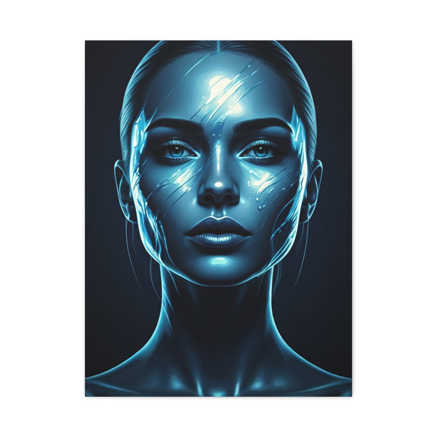 Luminous Blue Serenity Portrait Wall Art & Canvas Prints