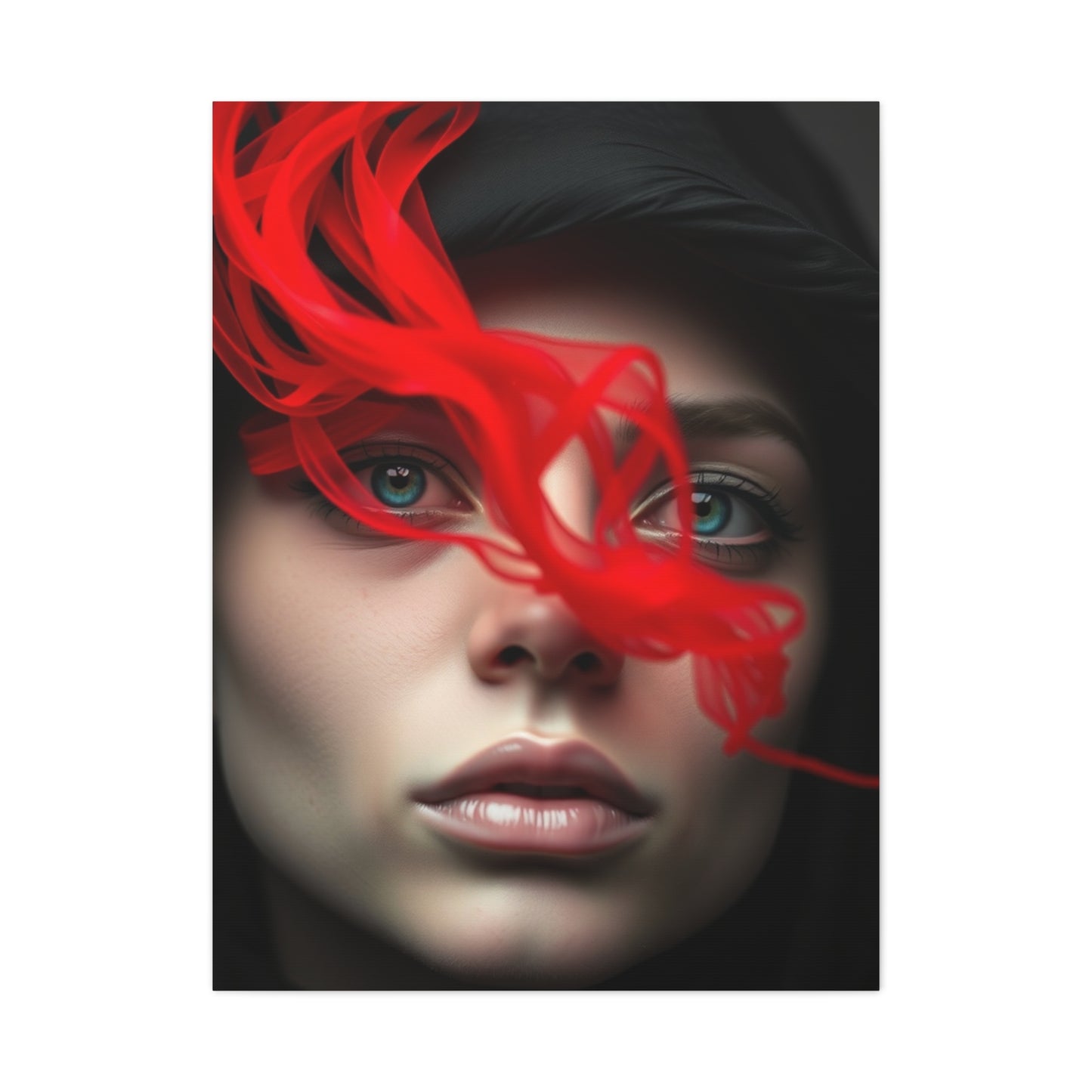 Masterpiece Black, White & Red Art Vision Wall Art & Canvas Print