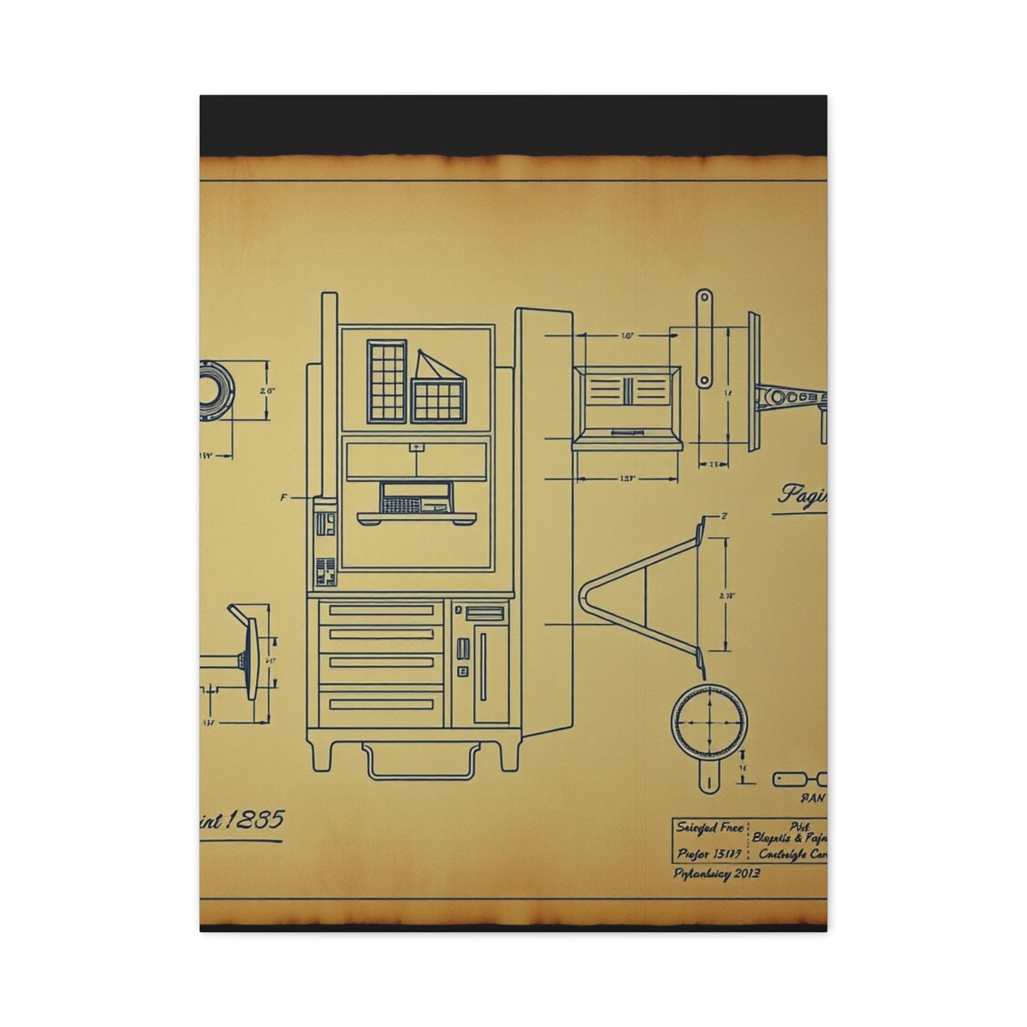 Elite Blueprint & Patent Sketches Art Vision Wall Art & Canvas Print