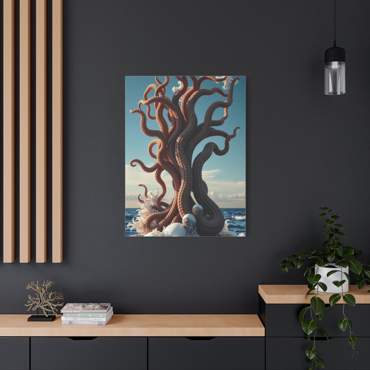 Aquamarine Marvel Canvas Wall Art & Canvas Print