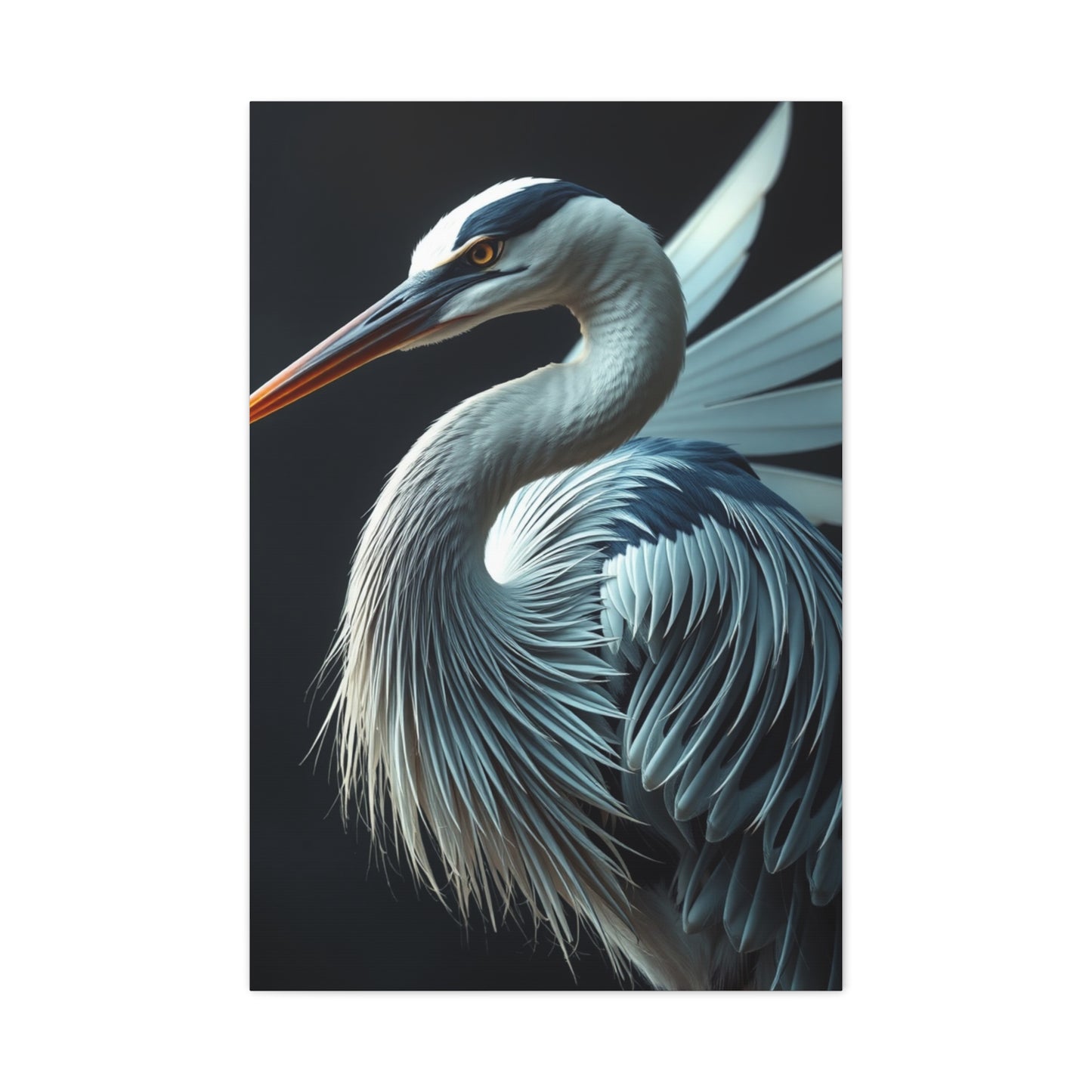 Opulent Heron Tableau wall art & canvas print