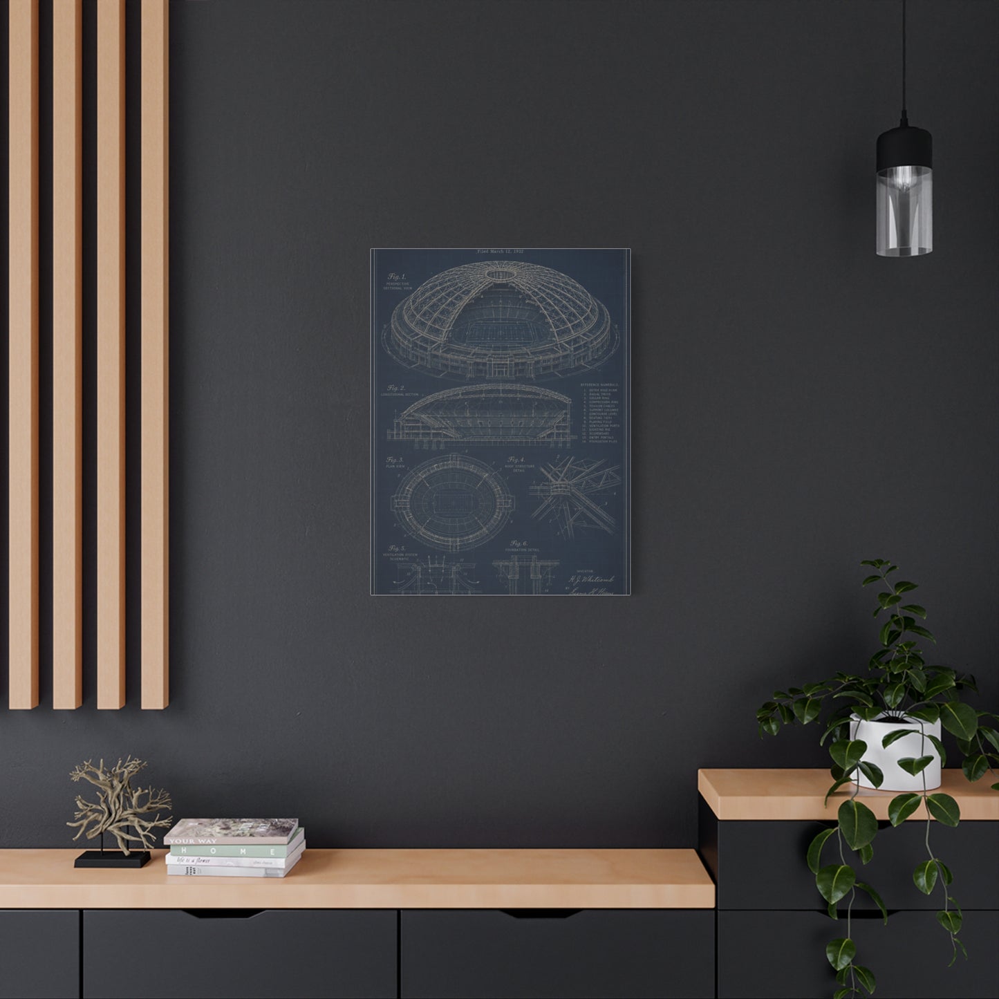 All Weather Stadium Blueprint Sports Wall Art & Canvas Print