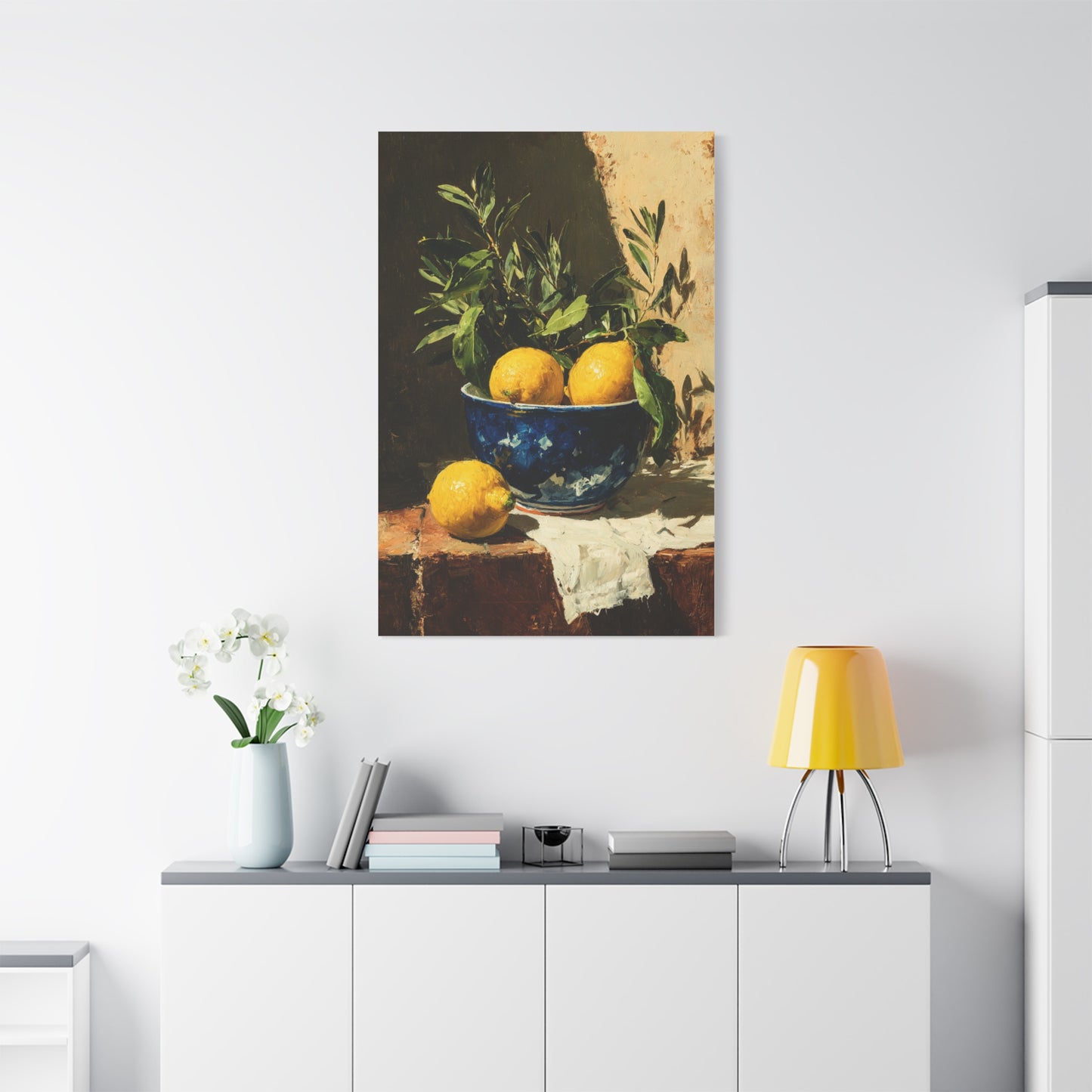 Sicilian Lemon Bowl Still Life Wall Art & Canvas Print