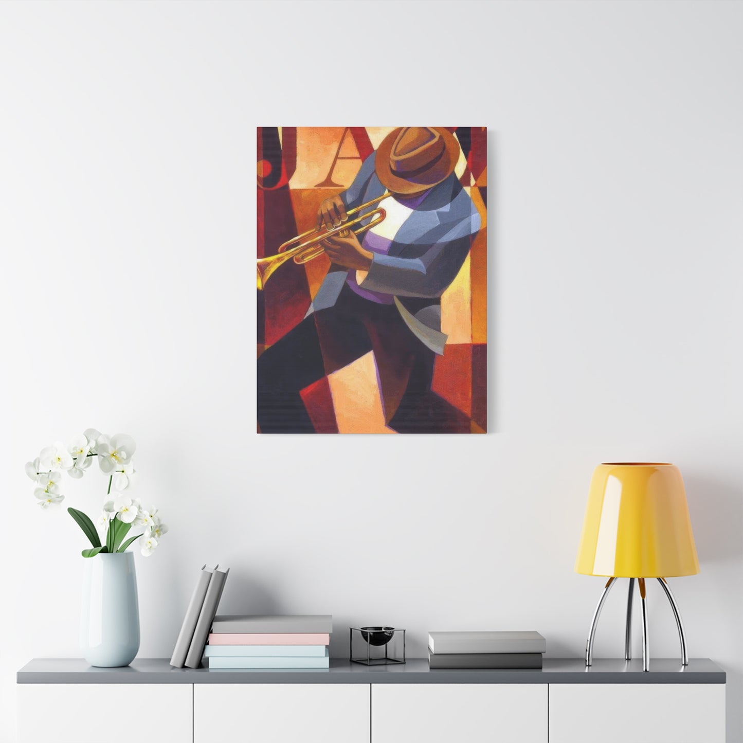 Man With Saxophone Deco Wall Art & Canvas Prints