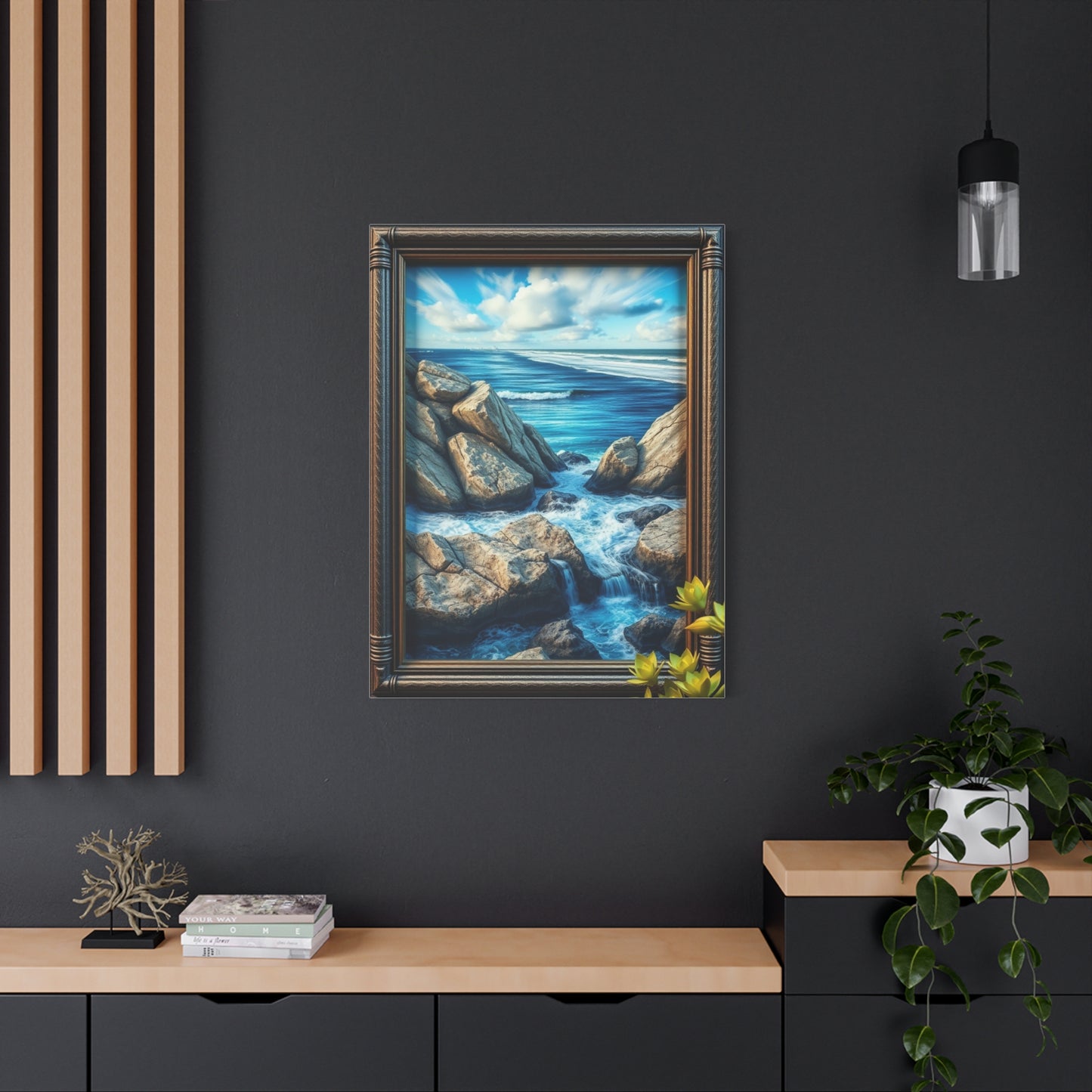 Serene Shoreline Elegance Wall Art & Canvas Print