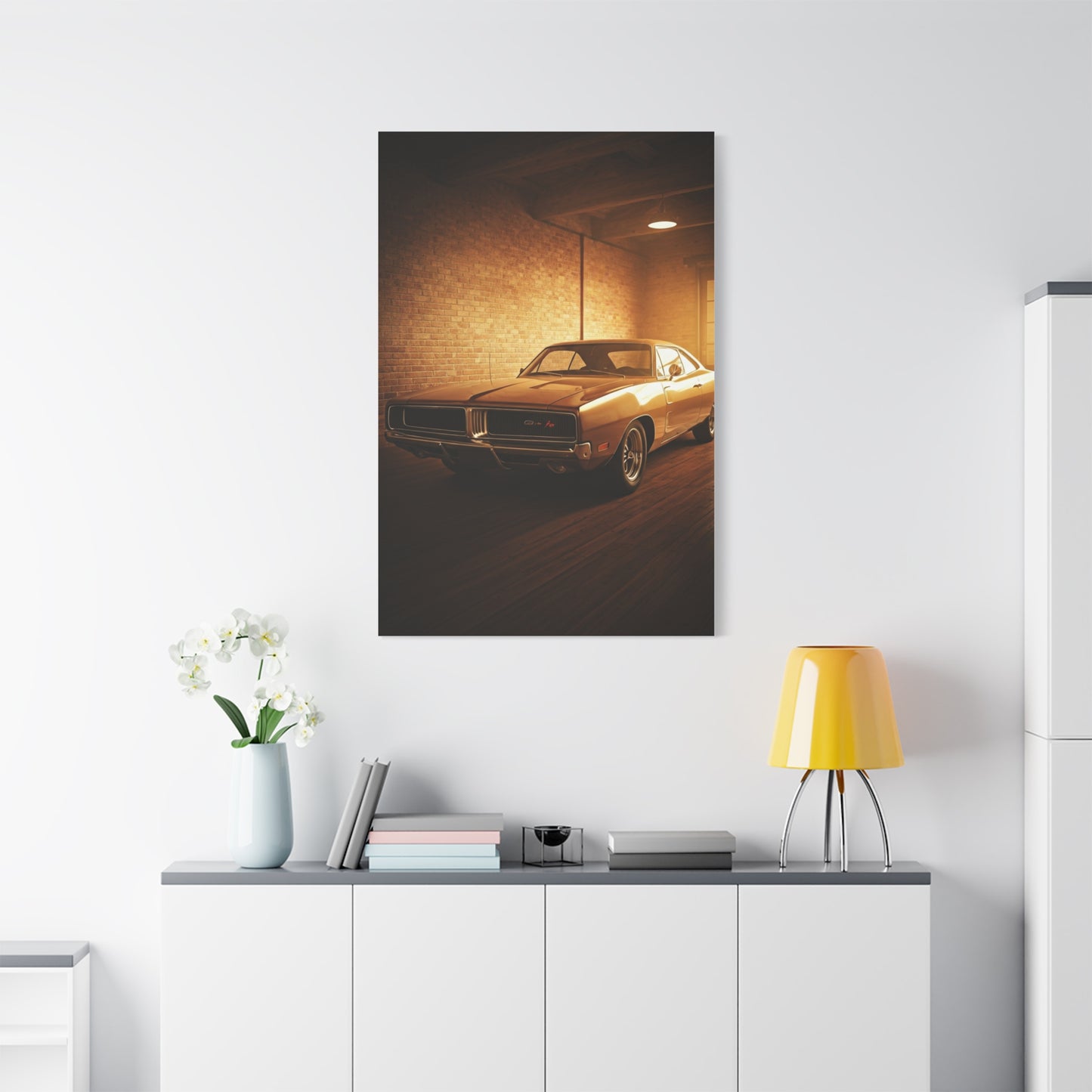 Dodge Charger R/T Restoration Garage Wall Art & Canvas Prints