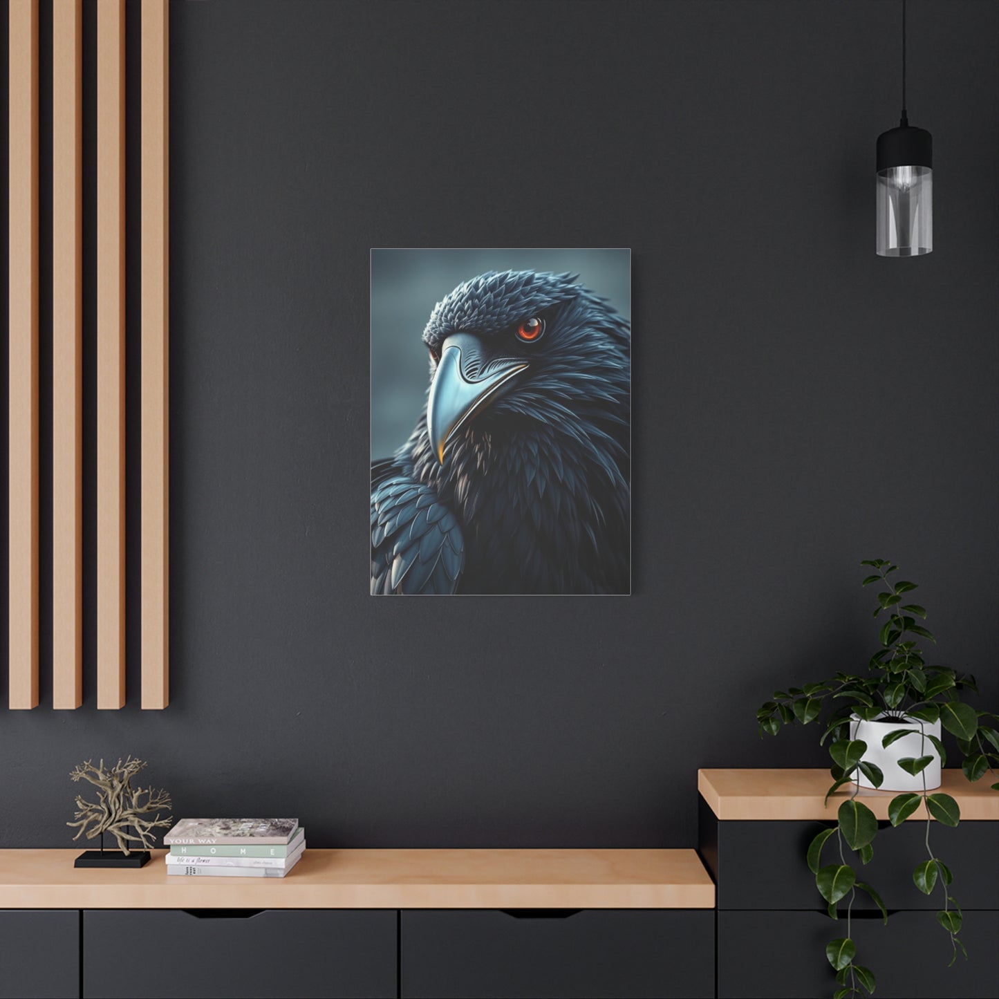 Obsidian Wing Elegance wall art & canvas print