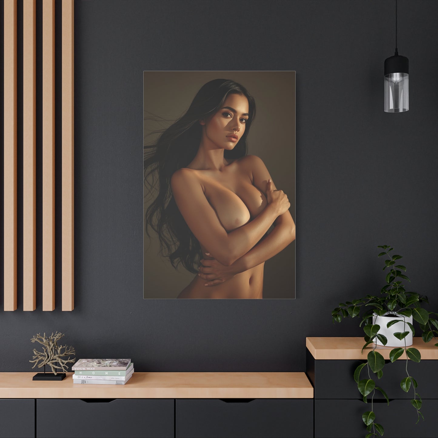 Soft Studio Nude Portrait Wall Art & Canvas Print