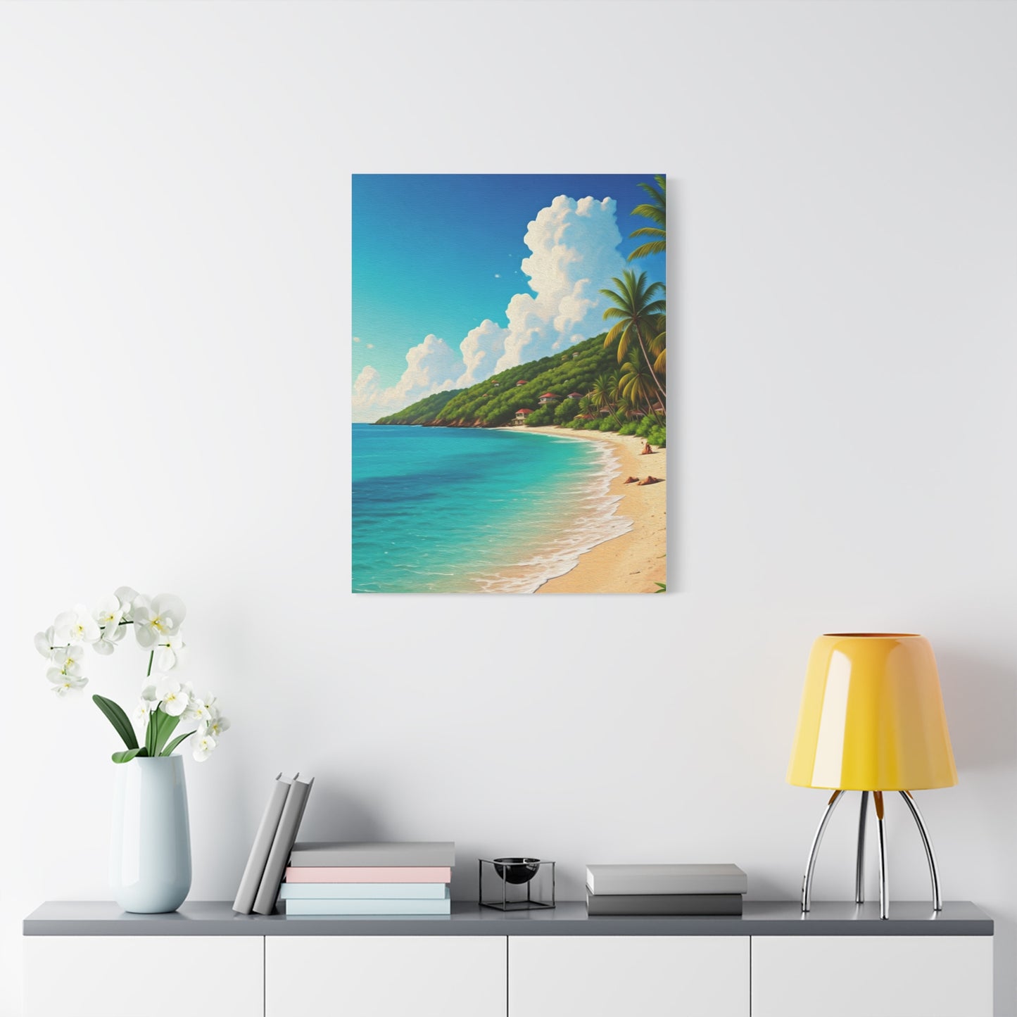 Sunlit Island Shore Retreat Wall Art & Canvas Prints